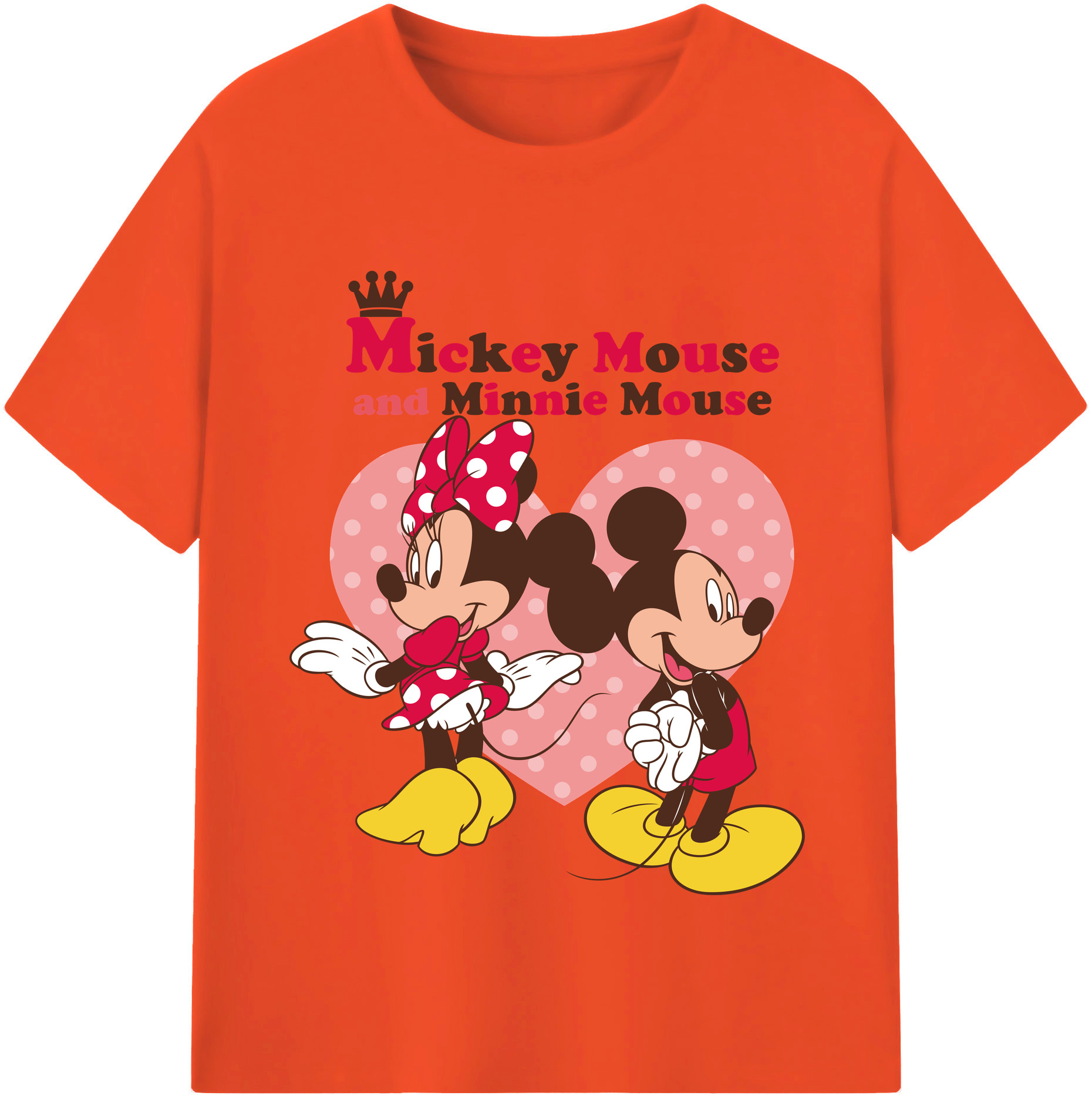 （画像用） ミッキーマウス Mickey Mouse 綿100％半袖Tシャツ（フロントプリント）