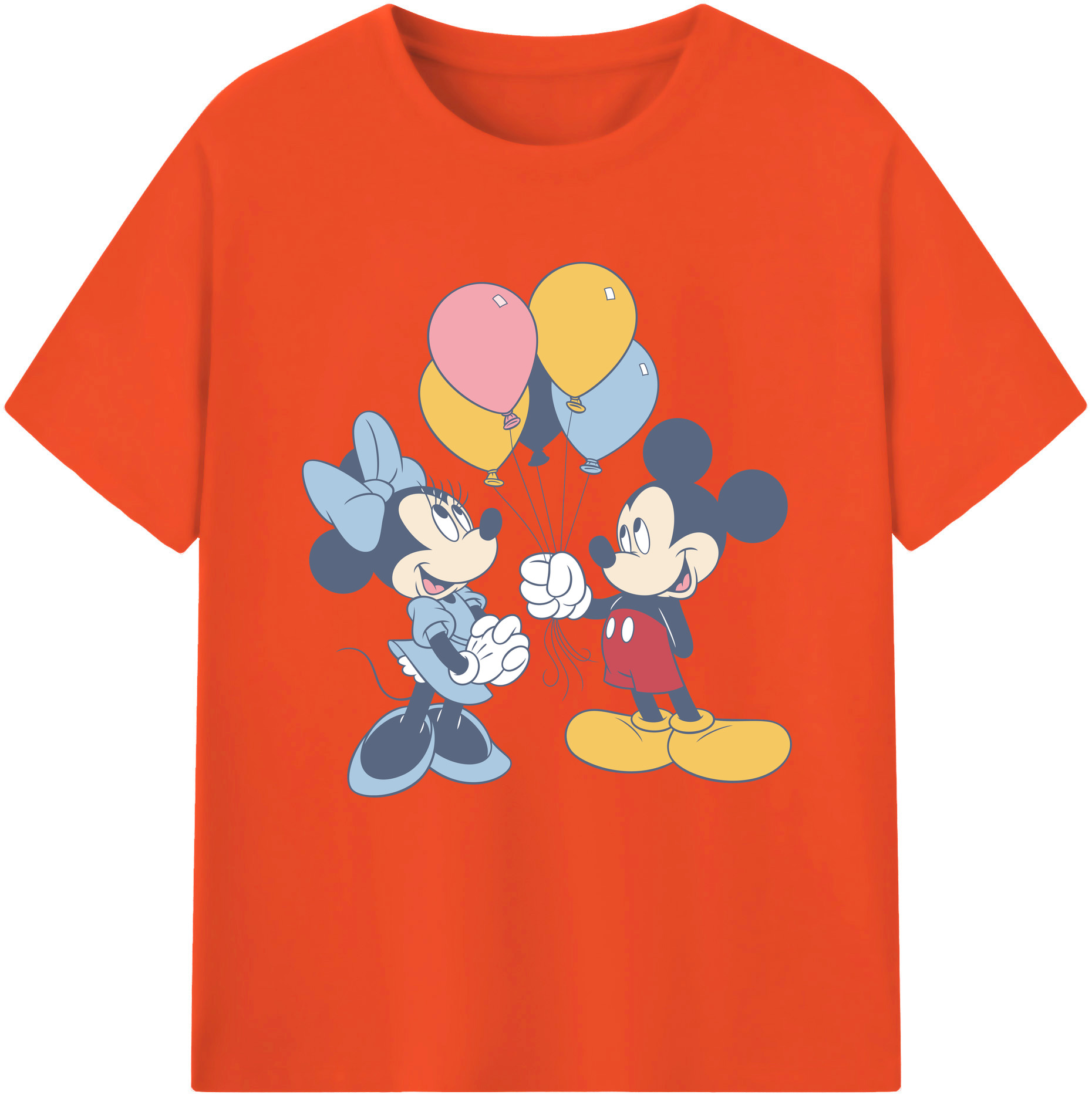 （画像用） ミッキーマウス Mickey Mouse 綿100％半袖Tシャツ（フロントプリント）