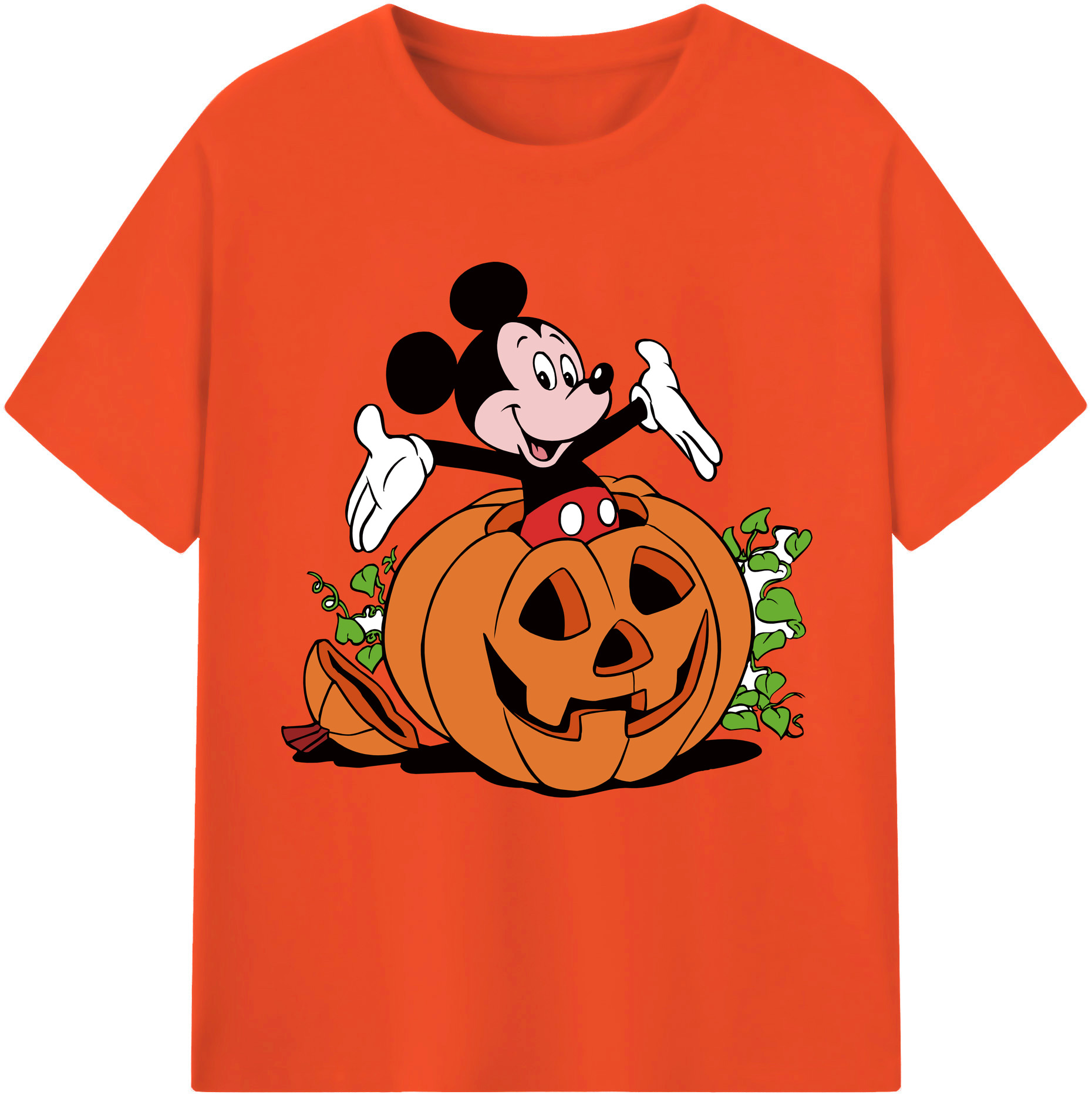 （画像用） ミッキーマウス Mickey Mouse 綿100％半袖Tシャツ（フロントプリント）
