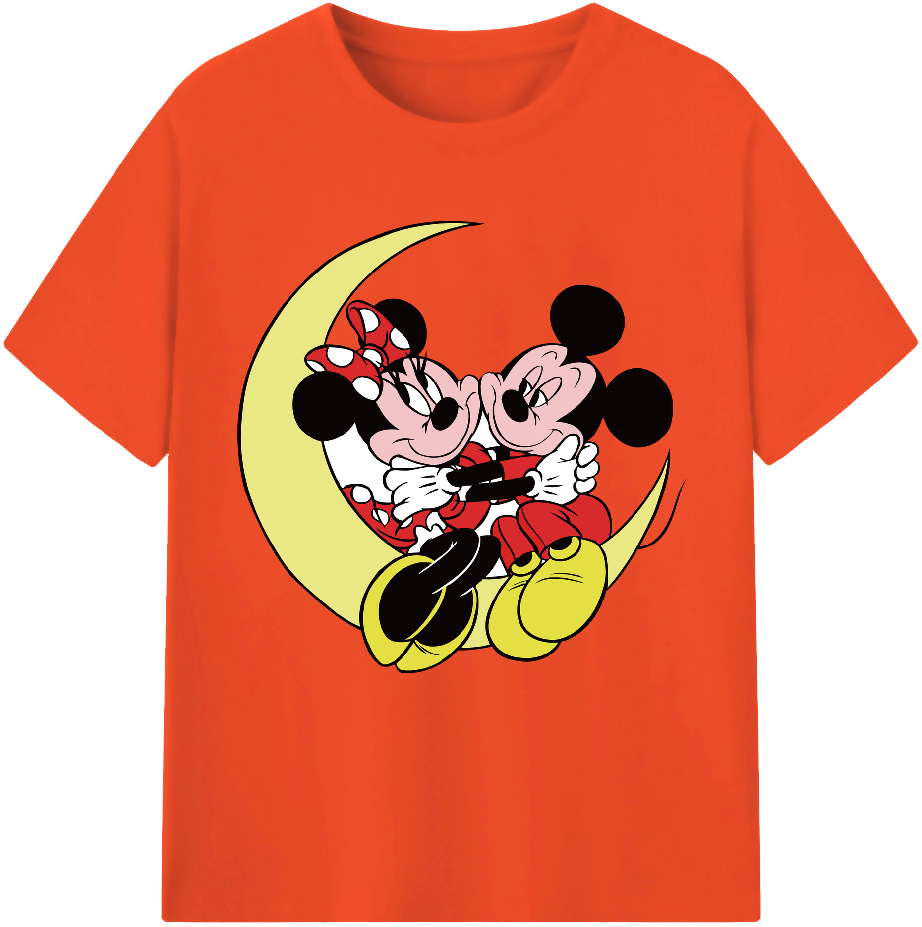 （画像用） ミッキーマウス Mickey Mouse 綿100％半袖Tシャツ（フロントプリント）