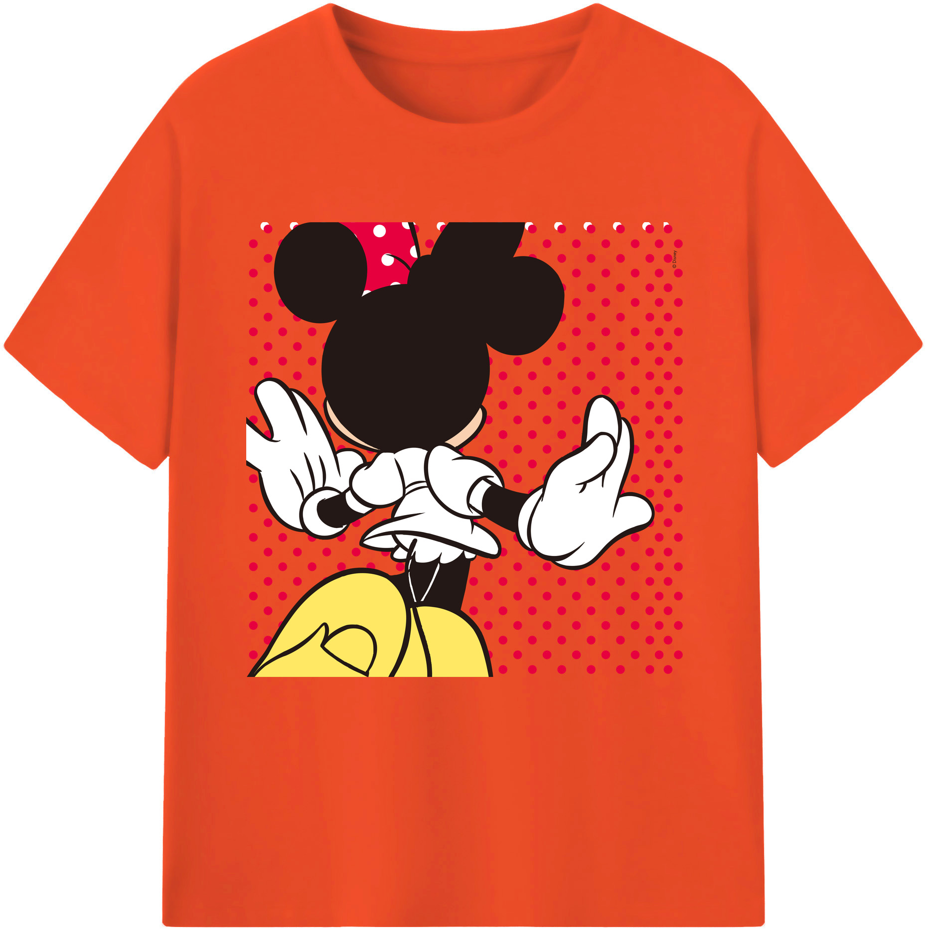 （画像用） ミッキーマウス Mickey Mouse 綿100％半袖Tシャツ（フロントプリント）