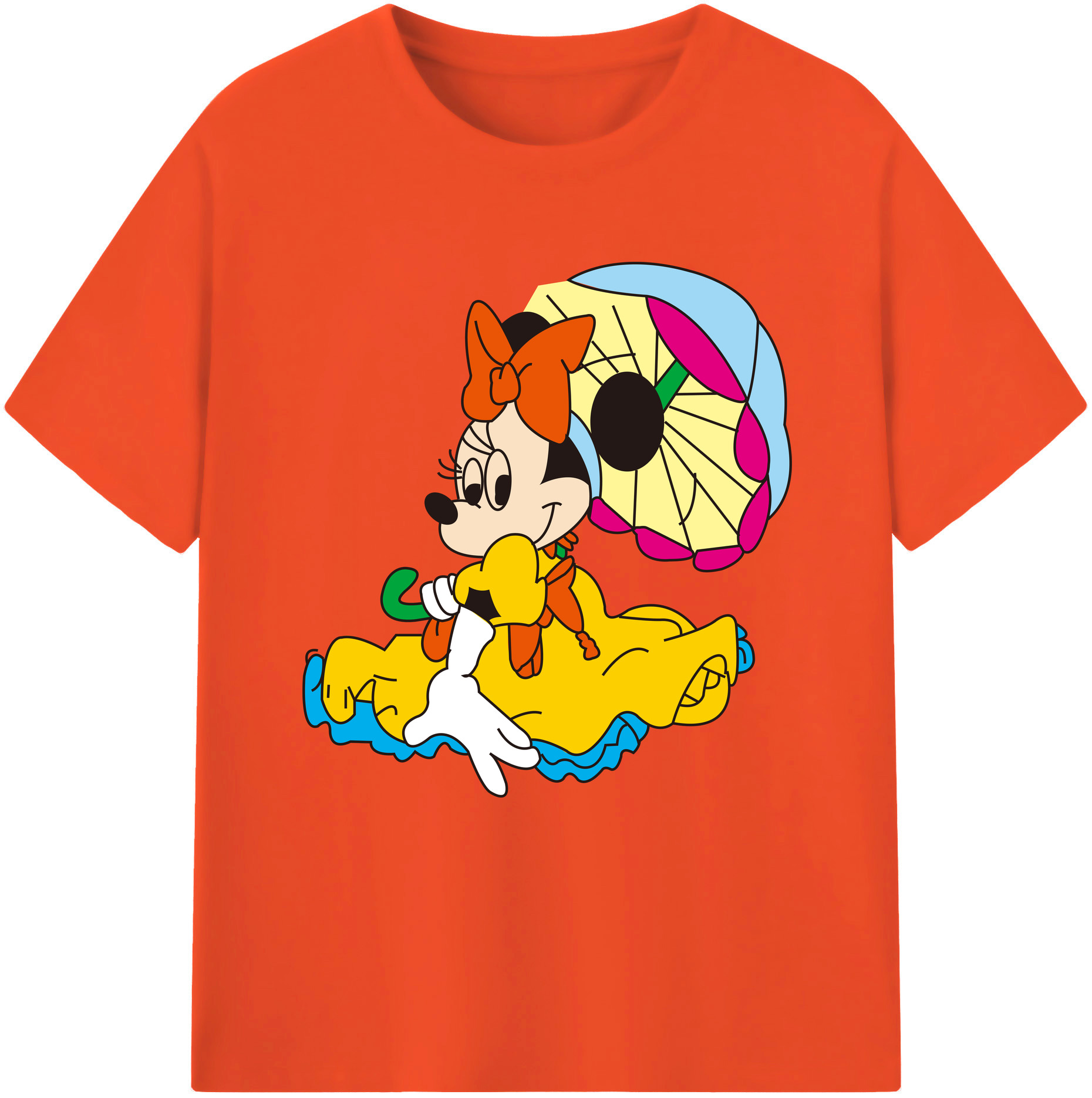 （画像用） ミッキーマウス Mickey Mouse 綿100％半袖Tシャツ（フロントプリント）