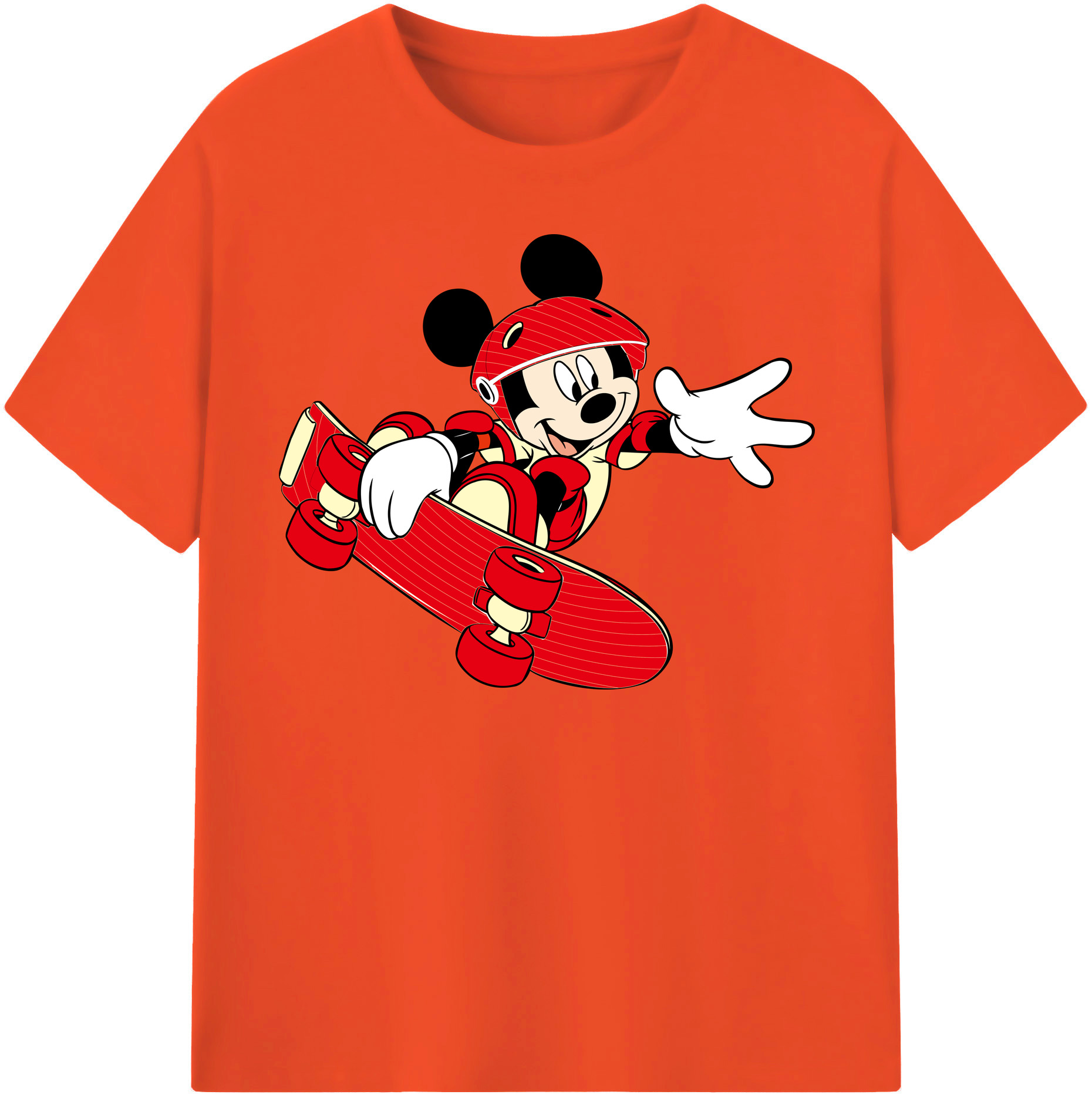 （画像用） ミッキーマウス Mickey Mouse 綿100％半袖Tシャツ（フロントプリント）