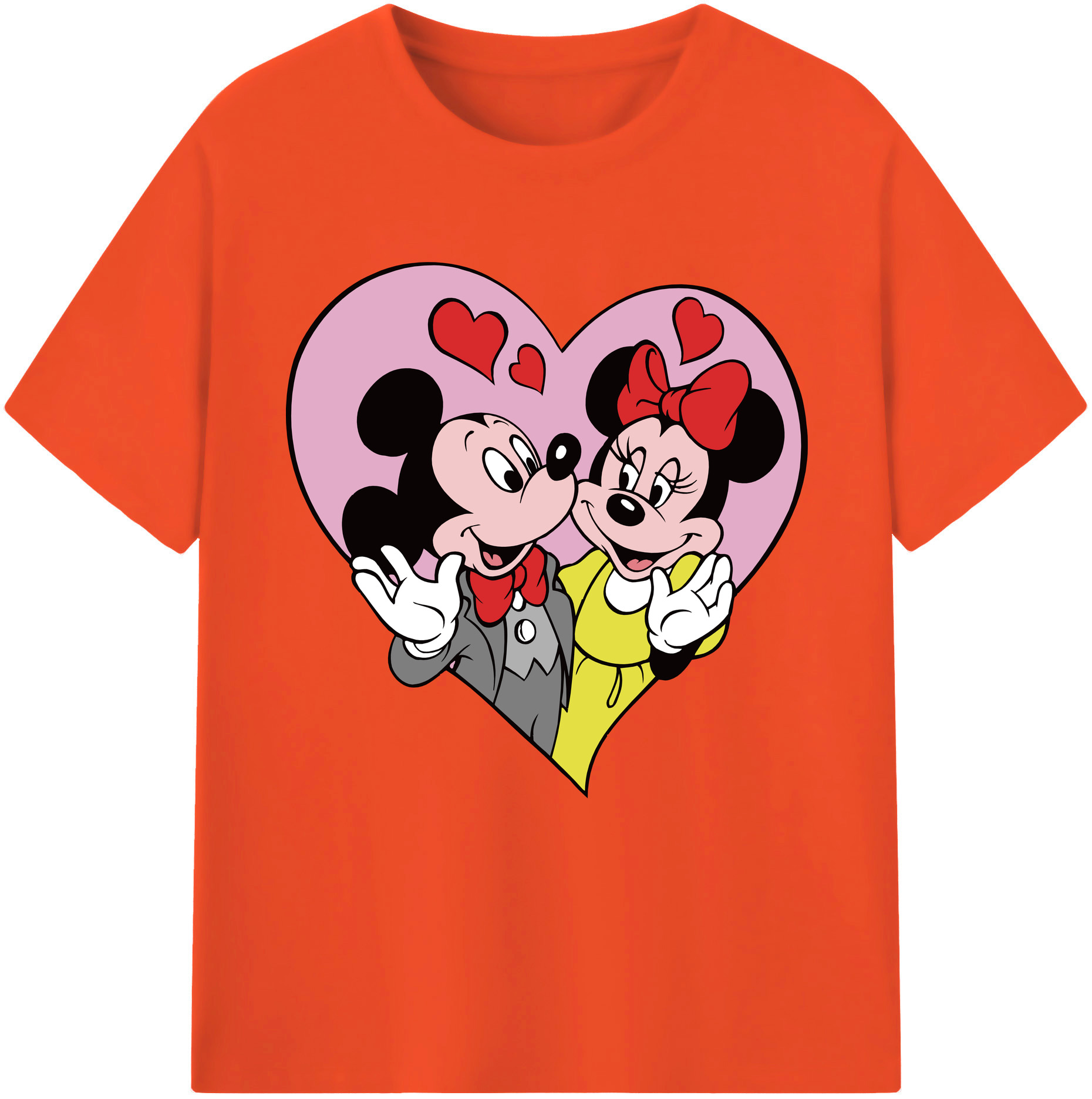 （画像用） ミッキーマウス Mickey Mouse 綿100％半袖Tシャツ（フロントプリント）