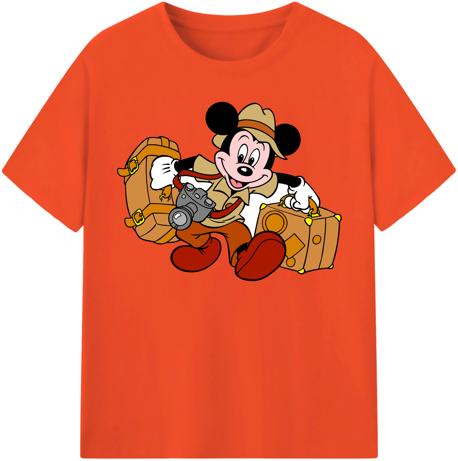 （画像用） ミッキーマウス Mickey Mouse 綿100％半袖Tシャツ（フロントプリント）