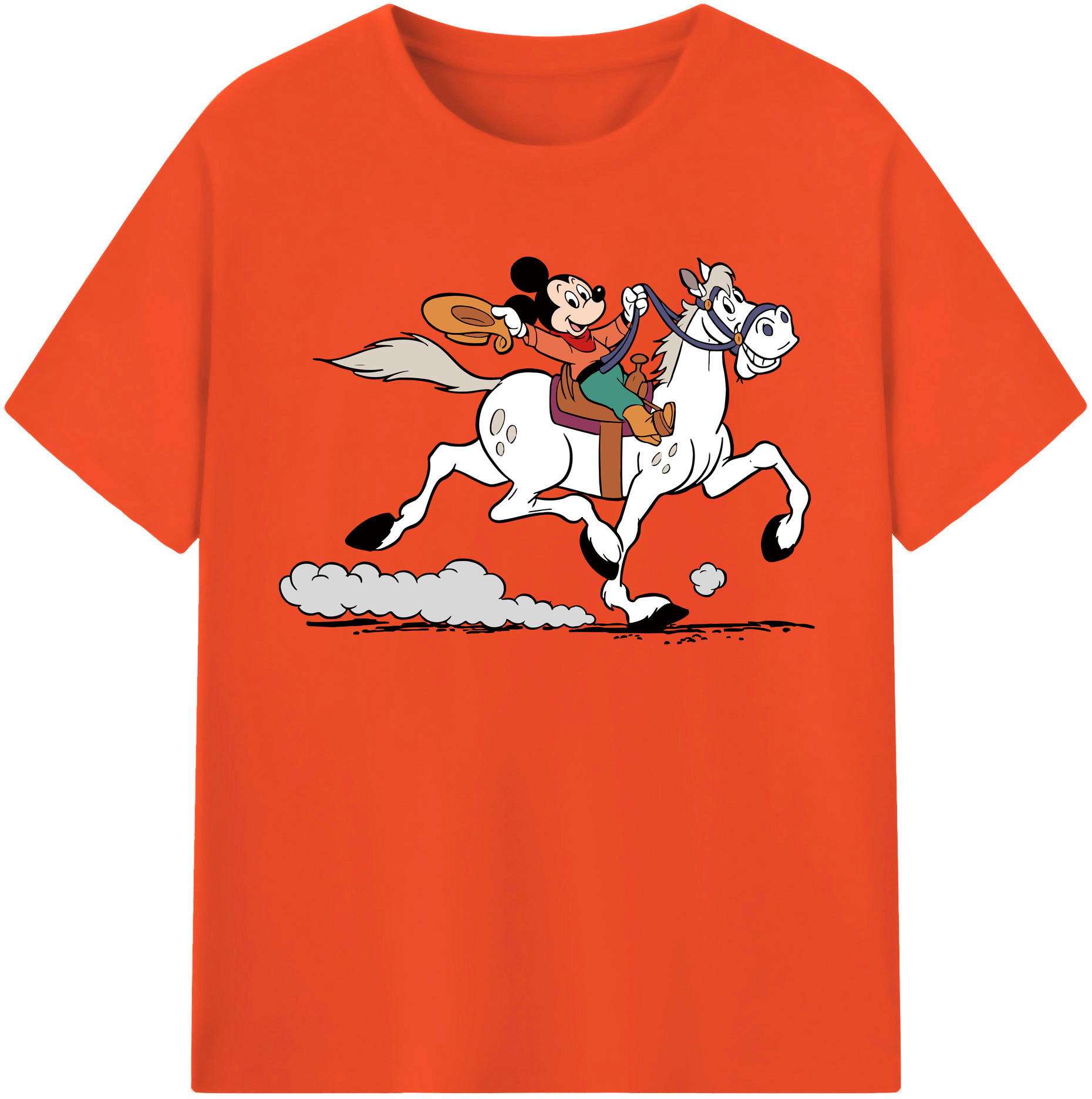 （画像用） ミッキーマウス Mickey Mouse 綿100％半袖Tシャツ（フロントプリント）