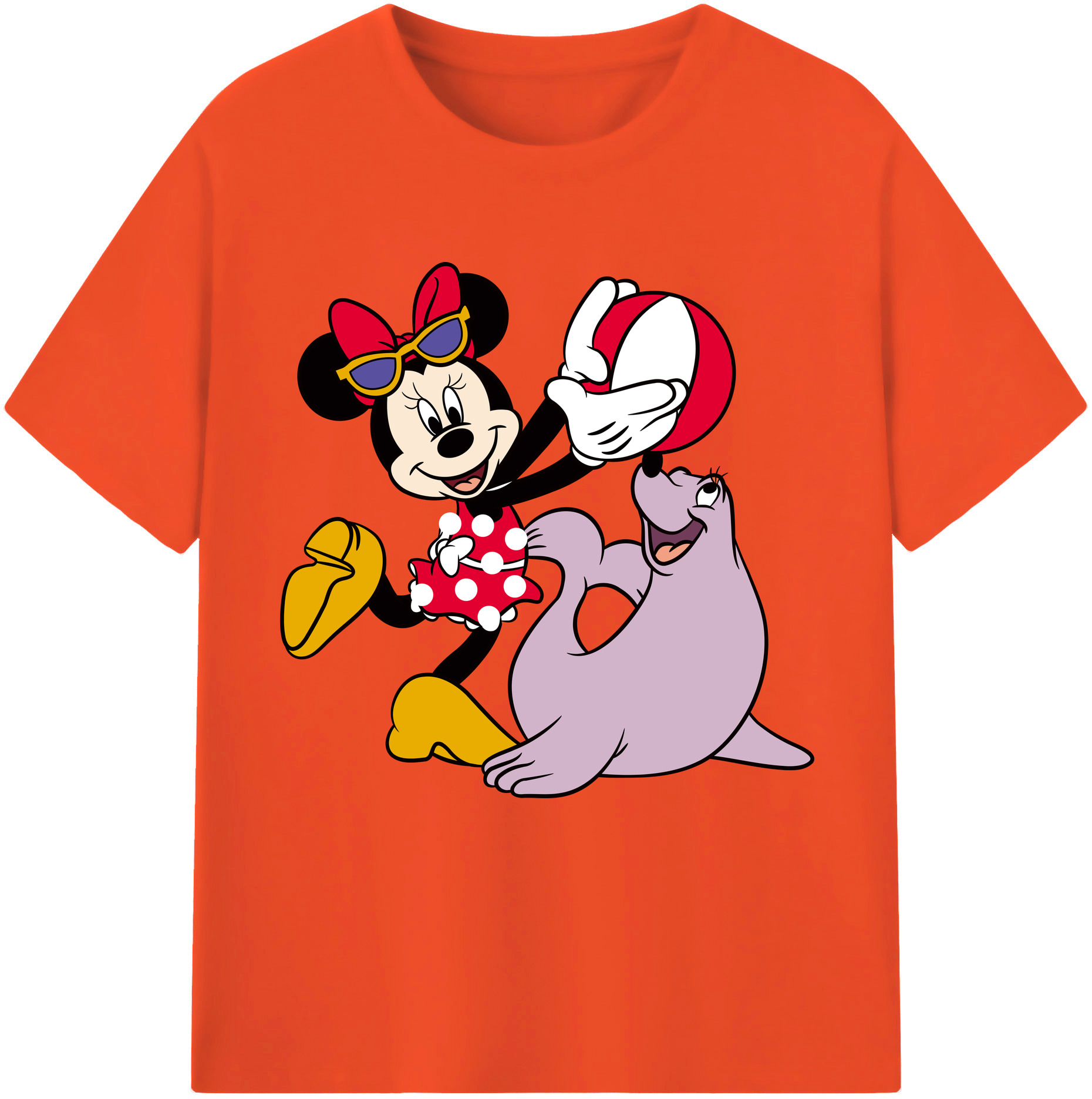 （画像用） ミッキーマウス Mickey Mouse 綿100％半袖Tシャツ（フロントプリント）