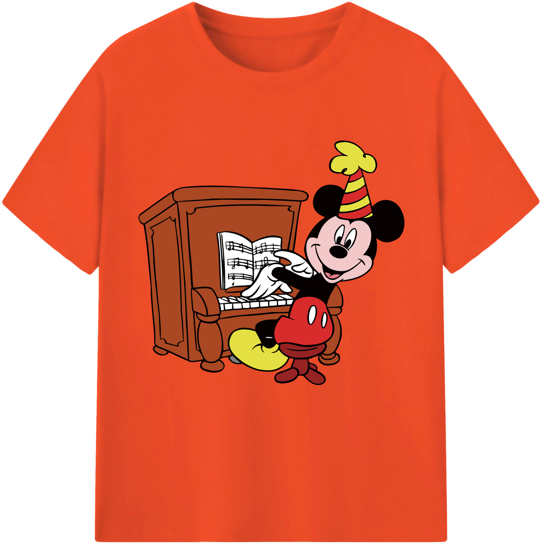 （画像用） ミッキーマウス Mickey Mouse 綿100％半袖Tシャツ（フロントプリント）