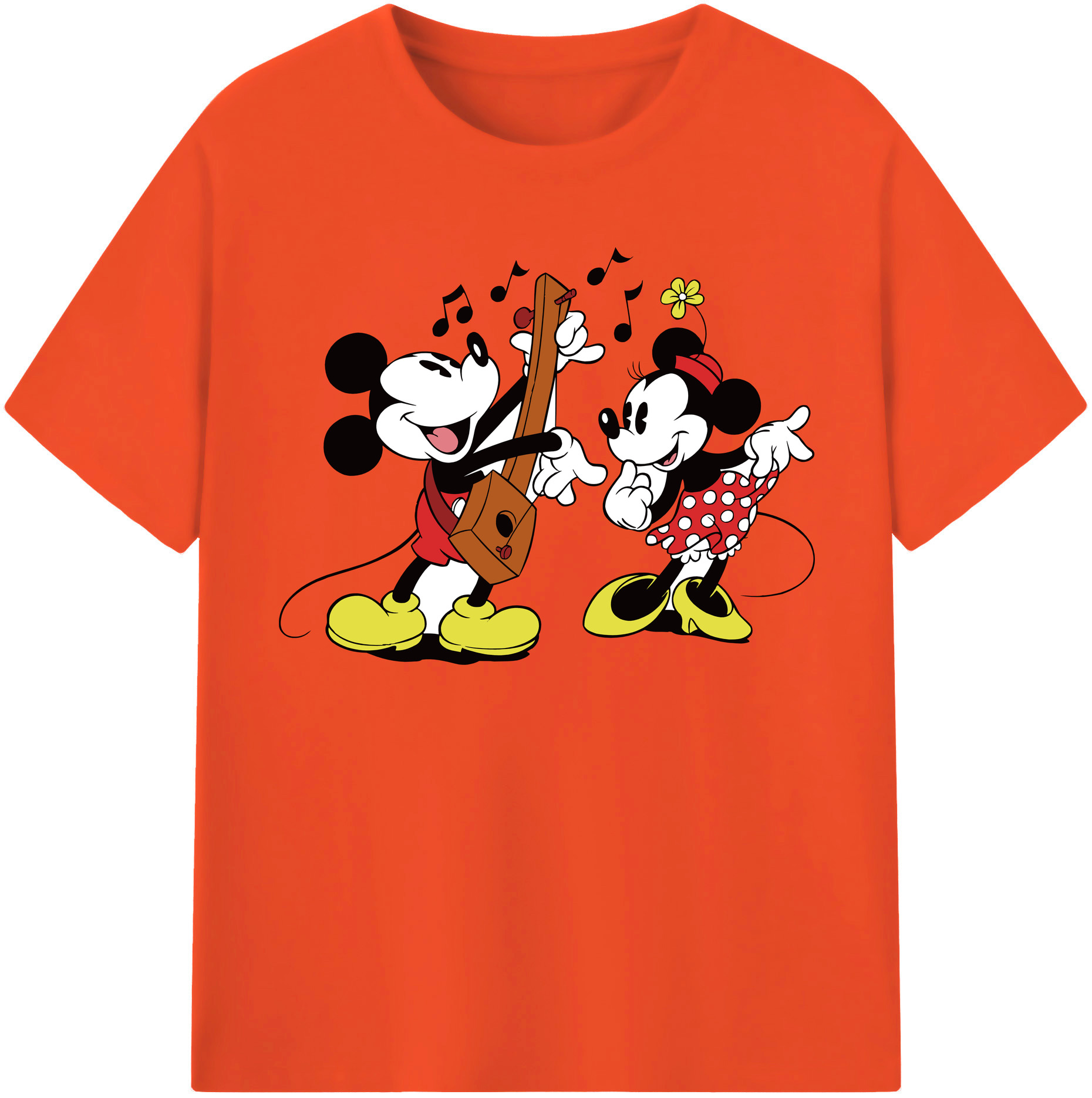 （画像用） ミッキーマウス Mickey Mouse 綿100％半袖Tシャツ（フロントプリント）