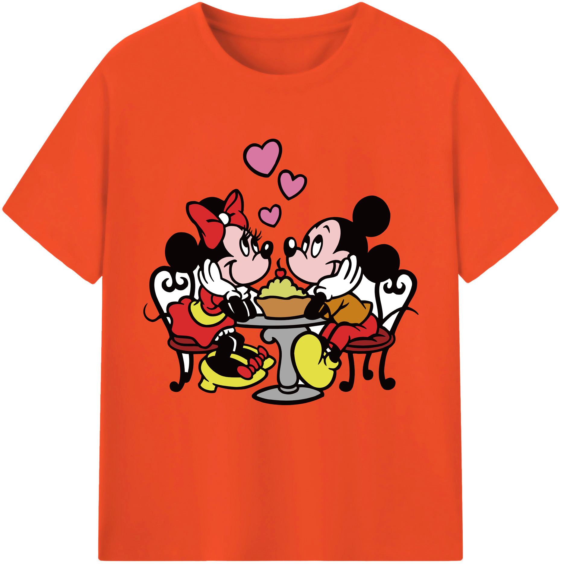 （画像用） ミッキーマウス Mickey Mouse 綿100％半袖Tシャツ（フロントプリント）