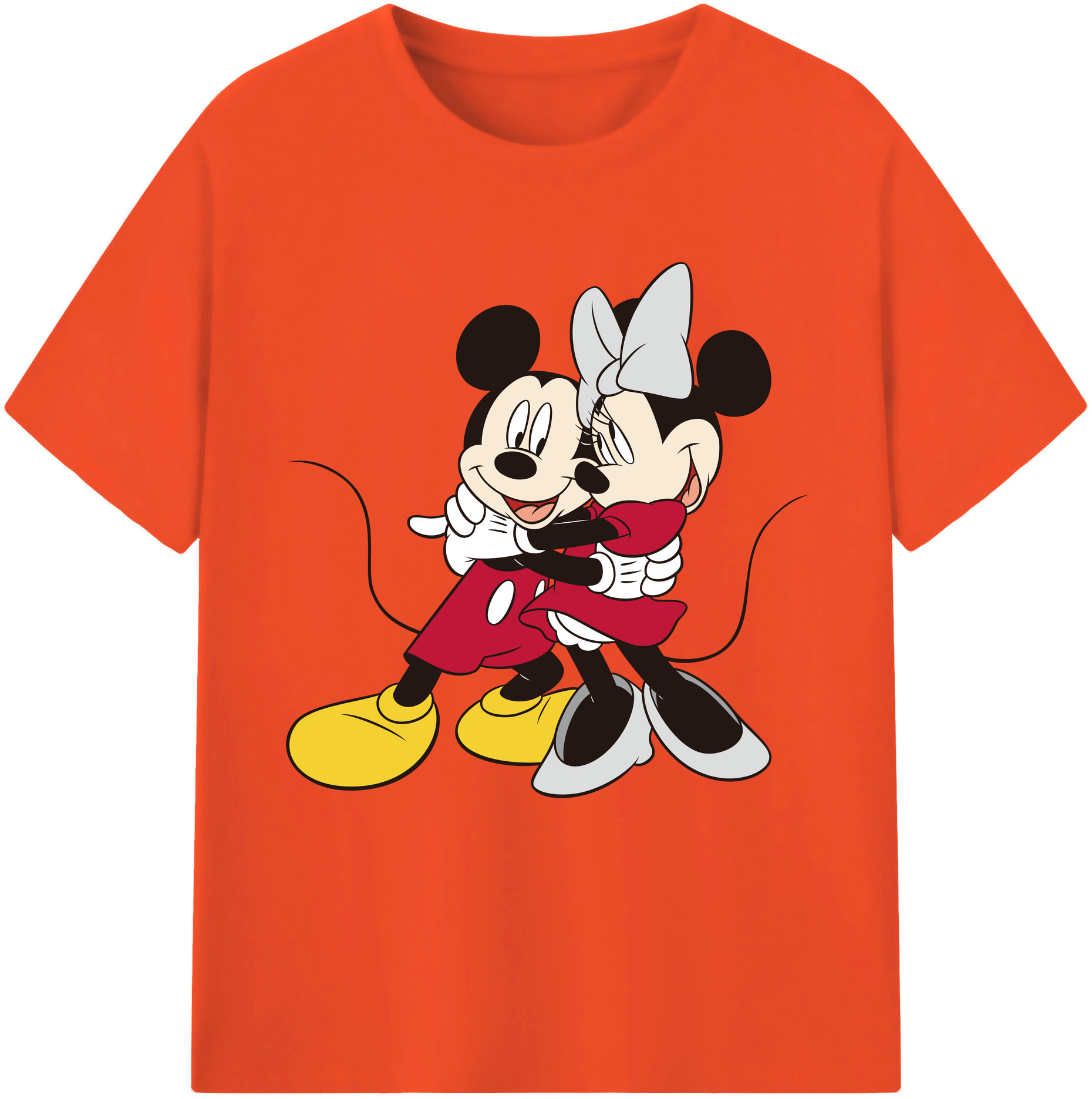 （画像用） ミッキーマウス Mickey Mouse 綿100％半袖Tシャツ（フロントプリント）