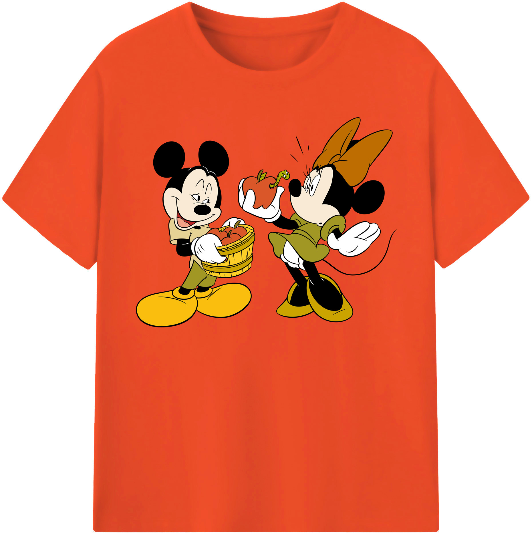 （画像用） ミッキーマウス Mickey Mouse 綿100％半袖Tシャツ（フロントプリント）