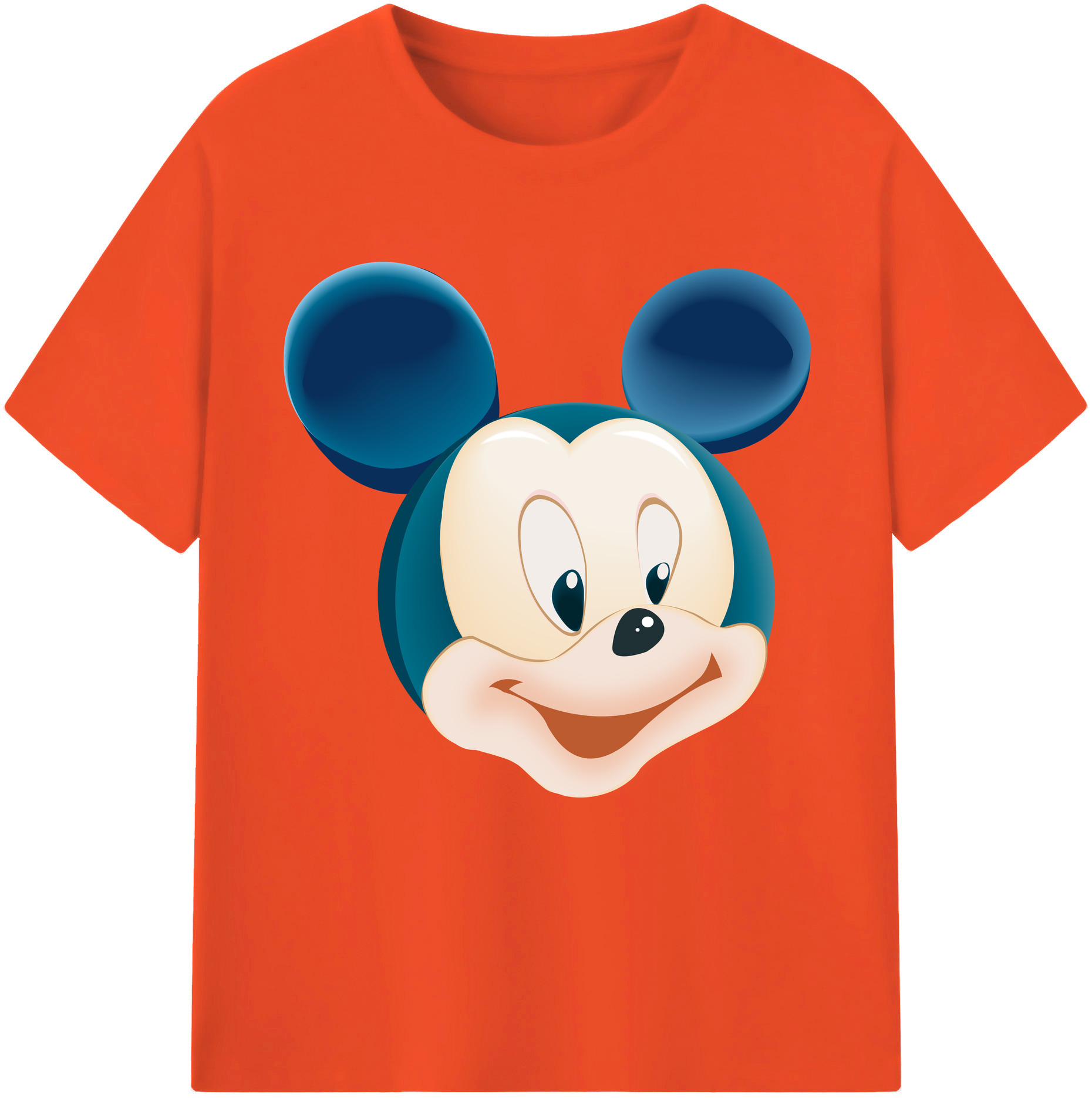 （画像用） ミッキーマウス Mickey Mouse 綿100％半袖Tシャツ（フロントプリント）