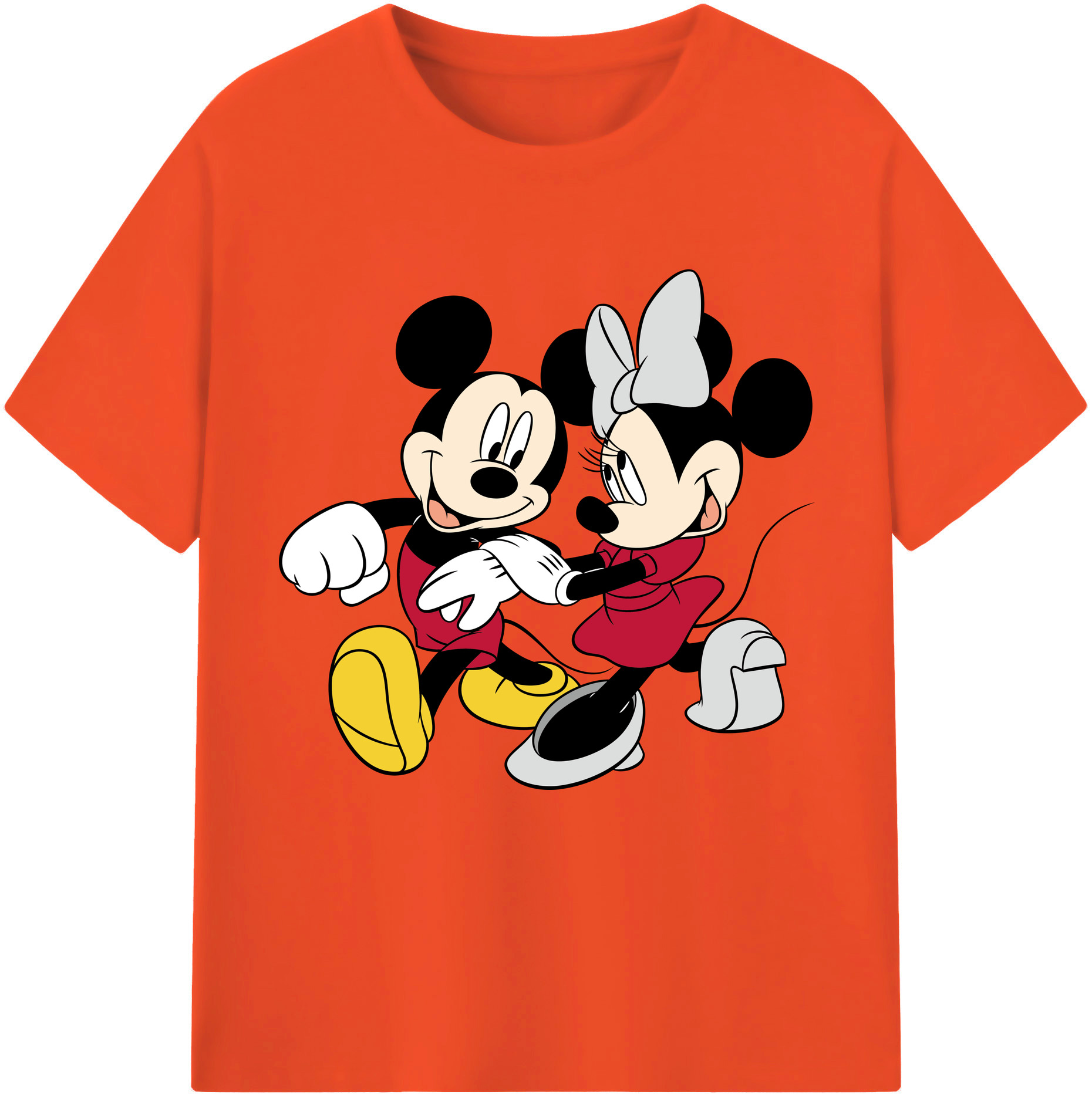 （画像用） ミッキーマウス Mickey Mouse 綿100％半袖Tシャツ（フロントプリント）