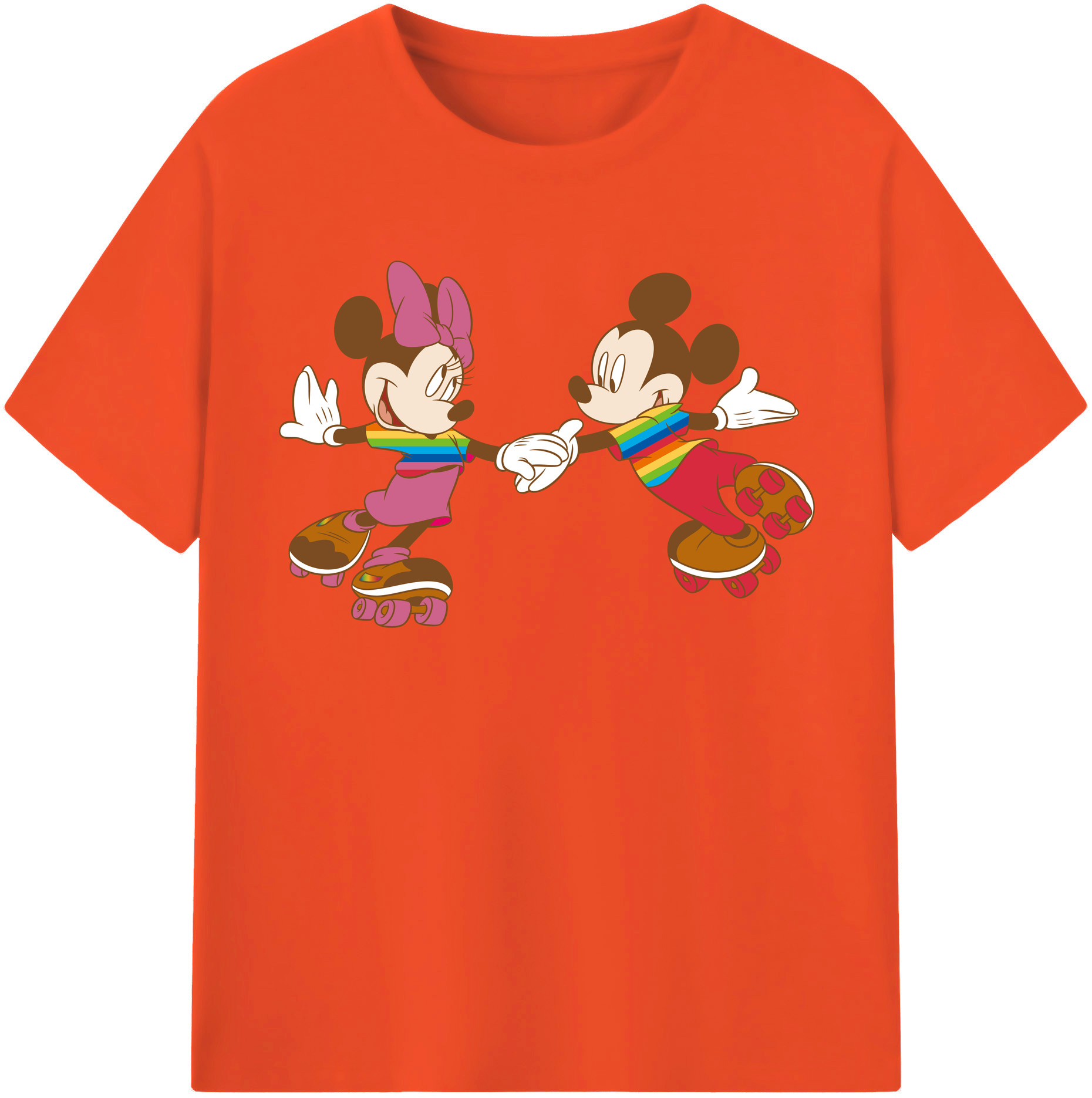 （画像用） ミッキーマウス Mickey Mouse 綿100％半袖Tシャツ（フロントプリント）