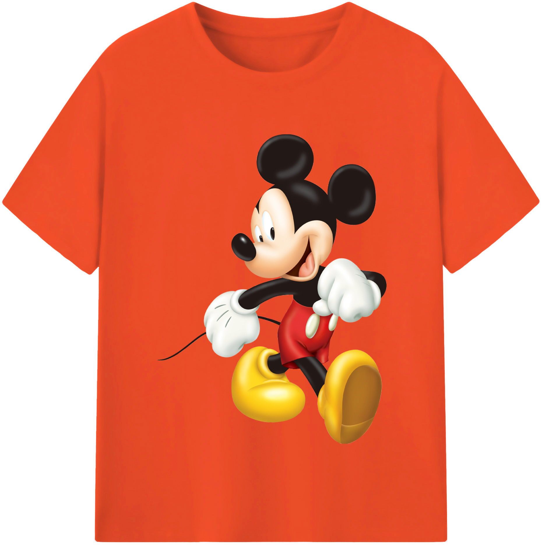 （画像用） ミッキーマウス Mickey Mouse 綿100％半袖Tシャツ（フロントプリント）