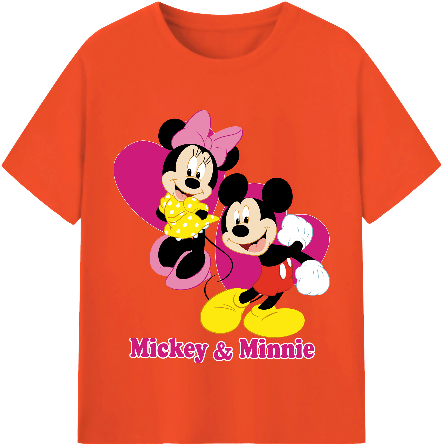 （画像用） ミッキーマウス Mickey Mouse 綿100％半袖Tシャツ（フロントプリント）