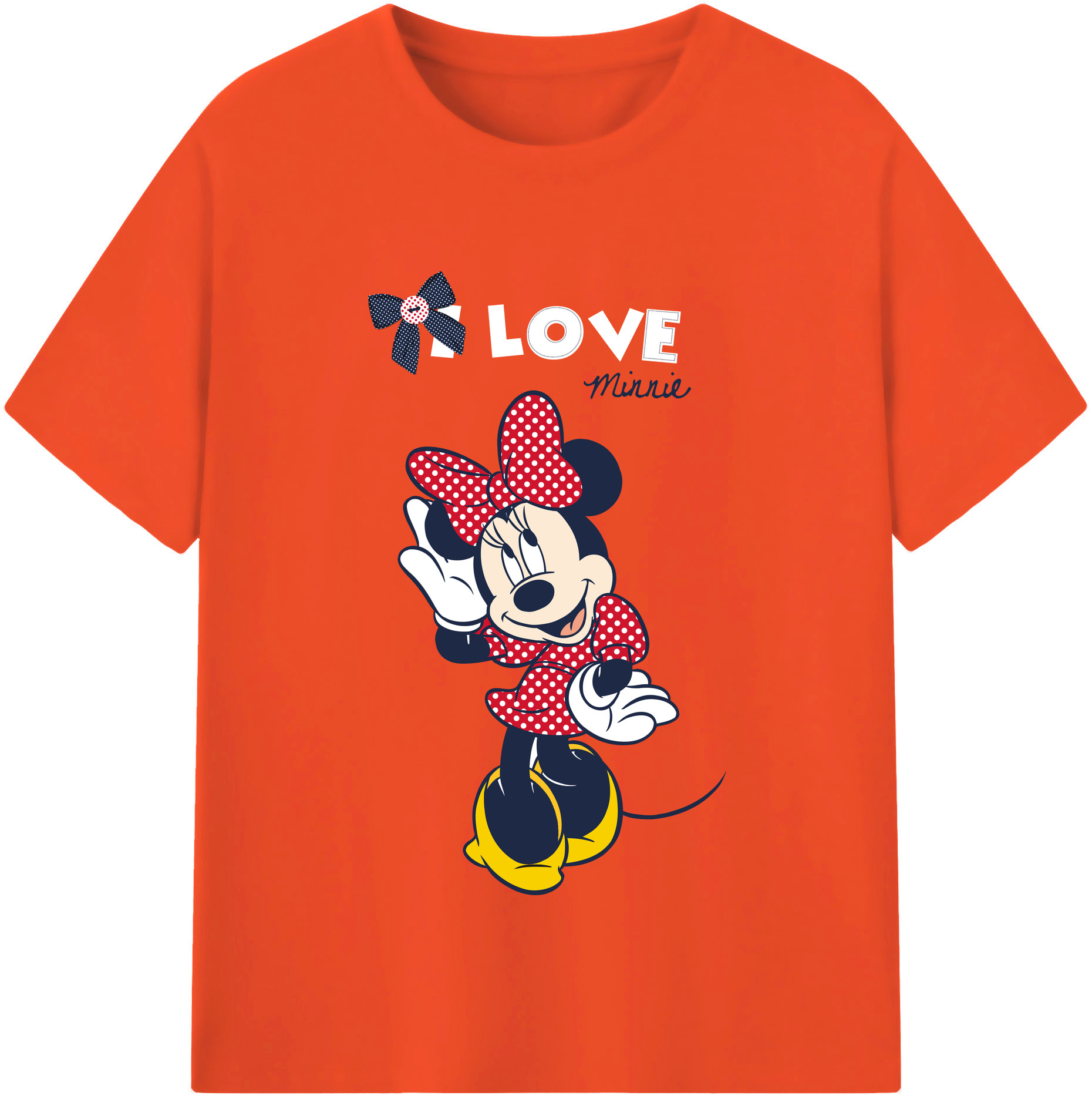 （画像用） ミッキーマウス Mickey Mouse 綿100％半袖Tシャツ（フロントプリント）