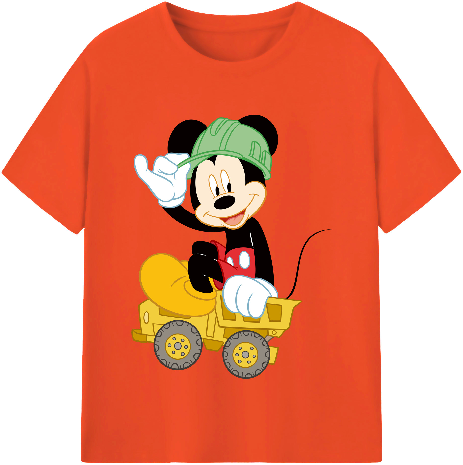 （画像用） ミッキーマウス Mickey Mouse 綿100％半袖Tシャツ（フロントプリント）