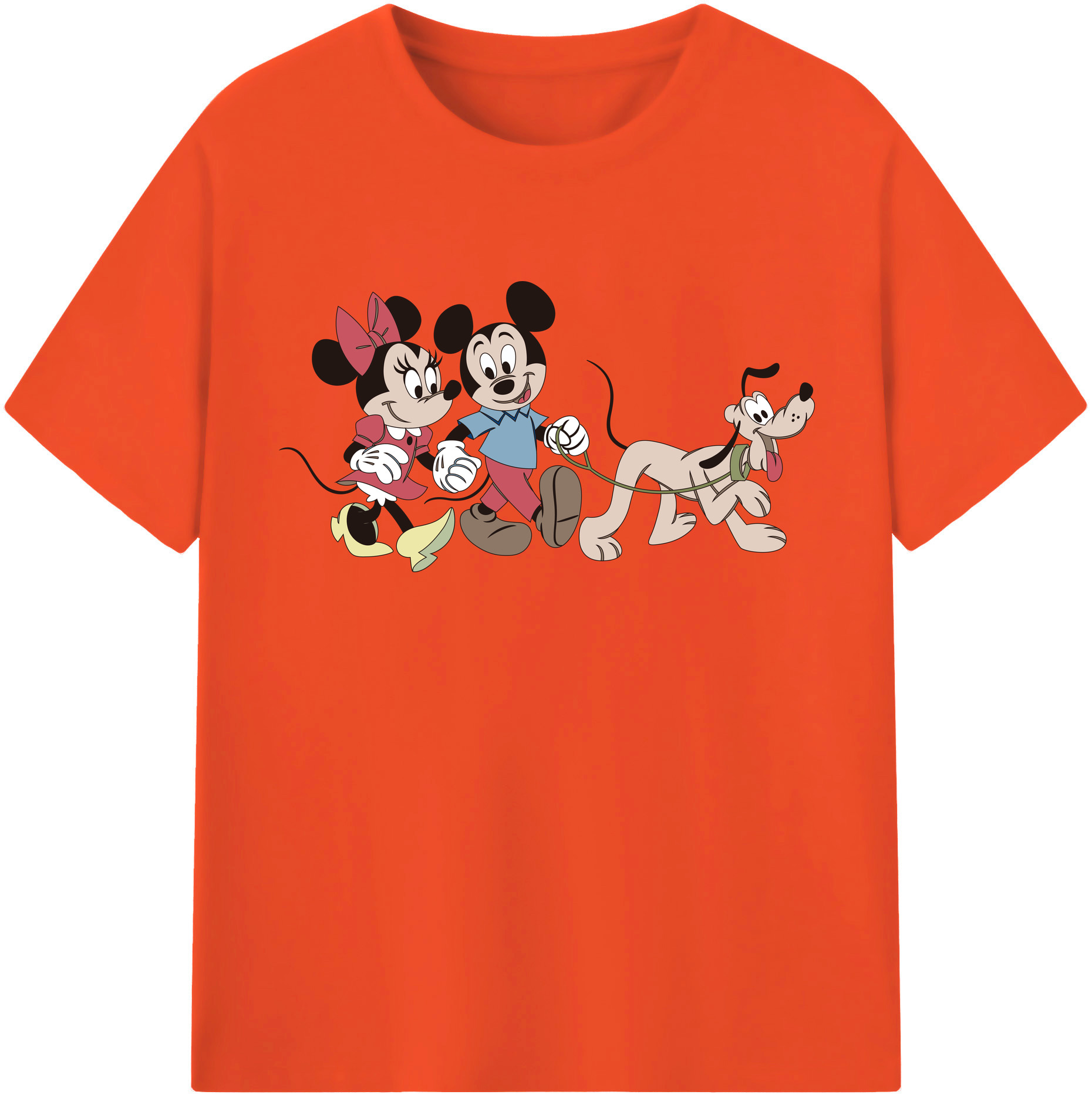 （画像用） ミッキーマウス Mickey Mouse 綿100％半袖Tシャツ（フロントプリント）