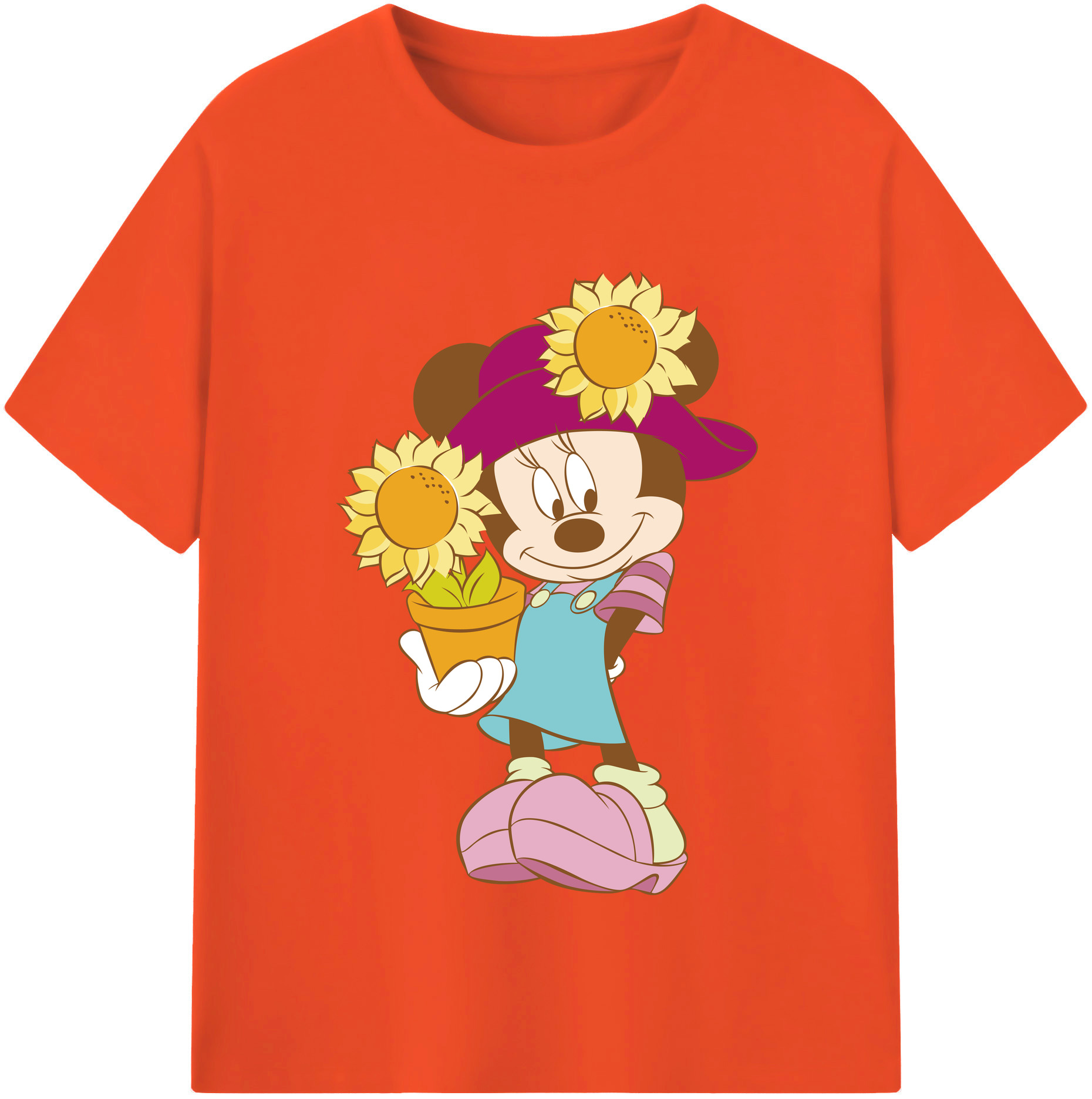 （画像用） ミッキーマウス Mickey Mouse 綿100％半袖Tシャツ（フロントプリント）