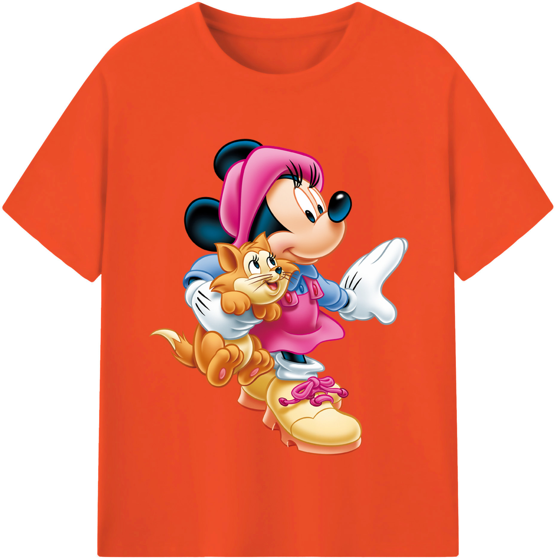 （画像用） ミッキーマウス Mickey Mouse 綿100％半袖Tシャツ（フロントプリント）
