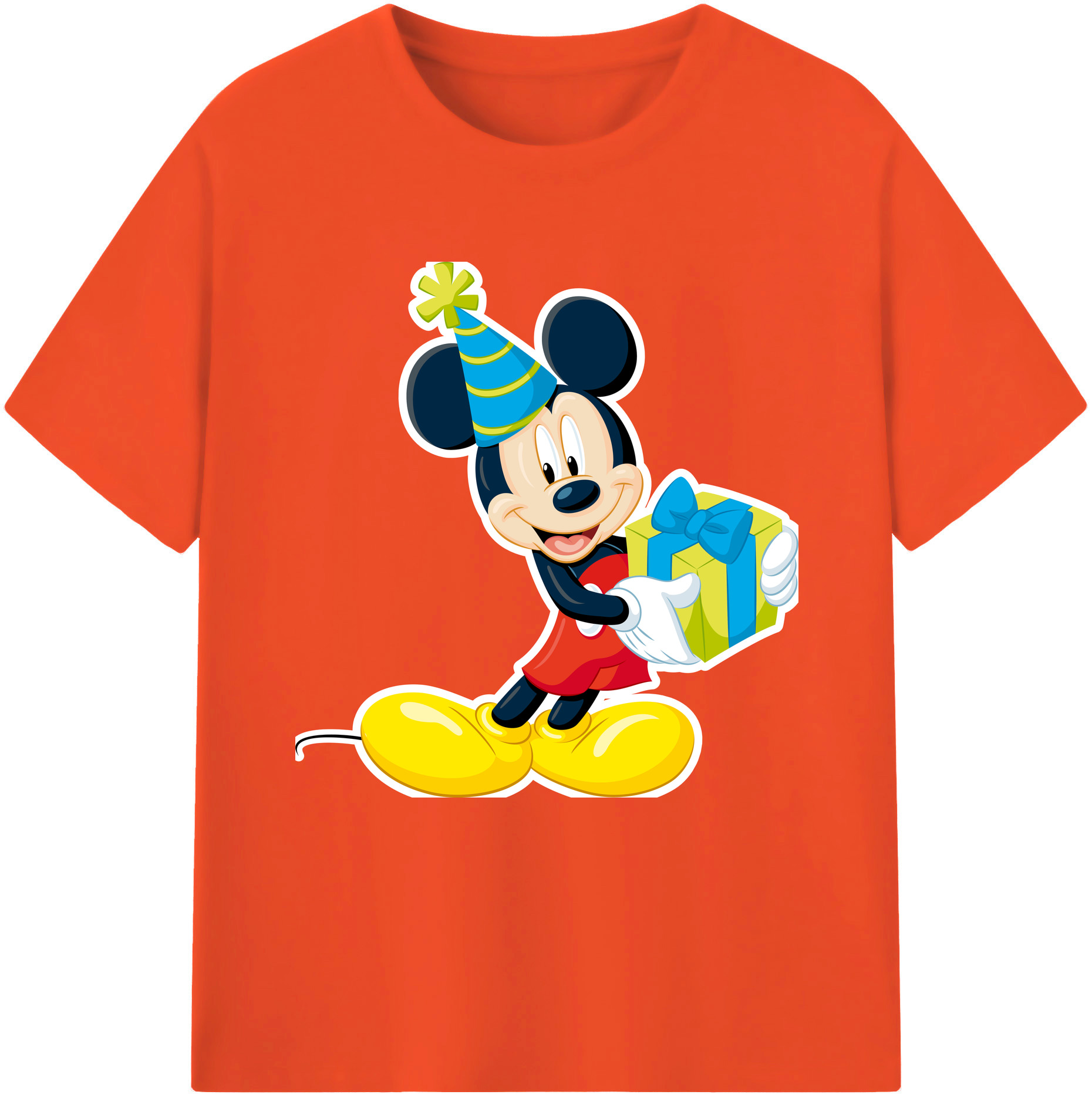 （画像用） ミッキーマウス Mickey Mouse 綿100％半袖Tシャツ（フロントプリント）