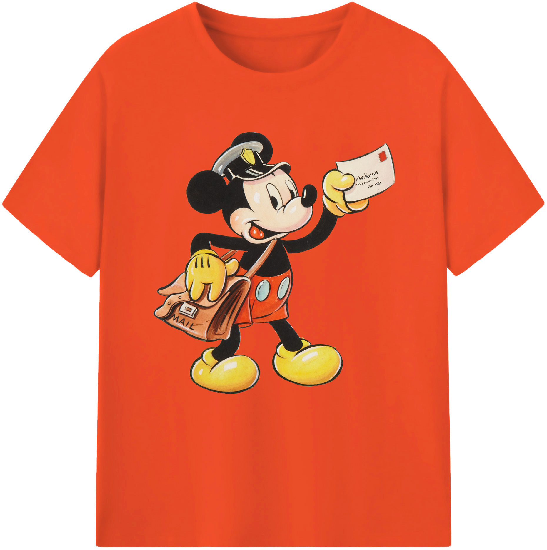 （画像用） ミッキーマウス Mickey Mouse 綿100％半袖Tシャツ（フロントプリント）