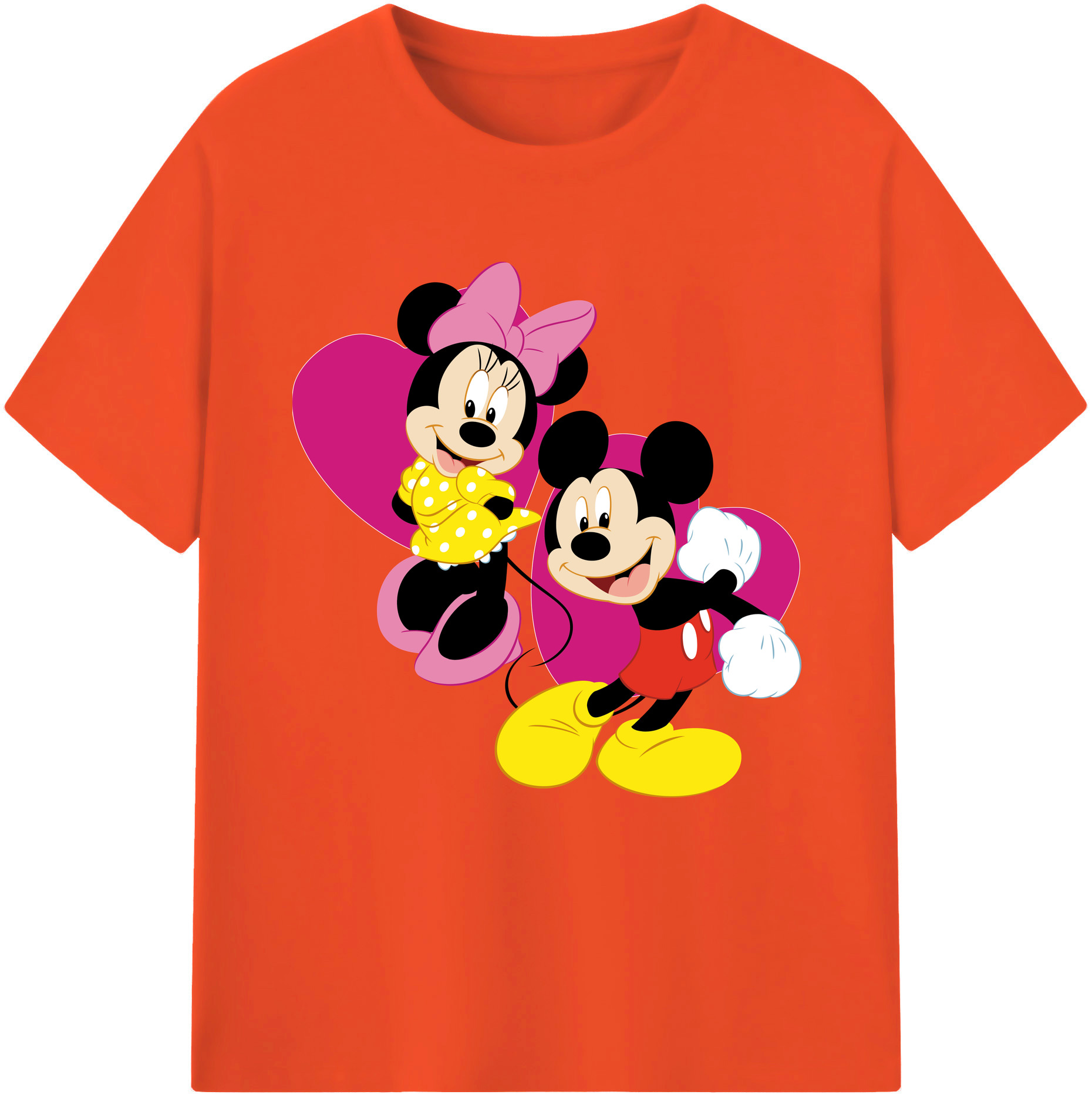 （画像用） ミッキーマウス Mickey Mouse 綿100％半袖Tシャツ（フロントプリント）