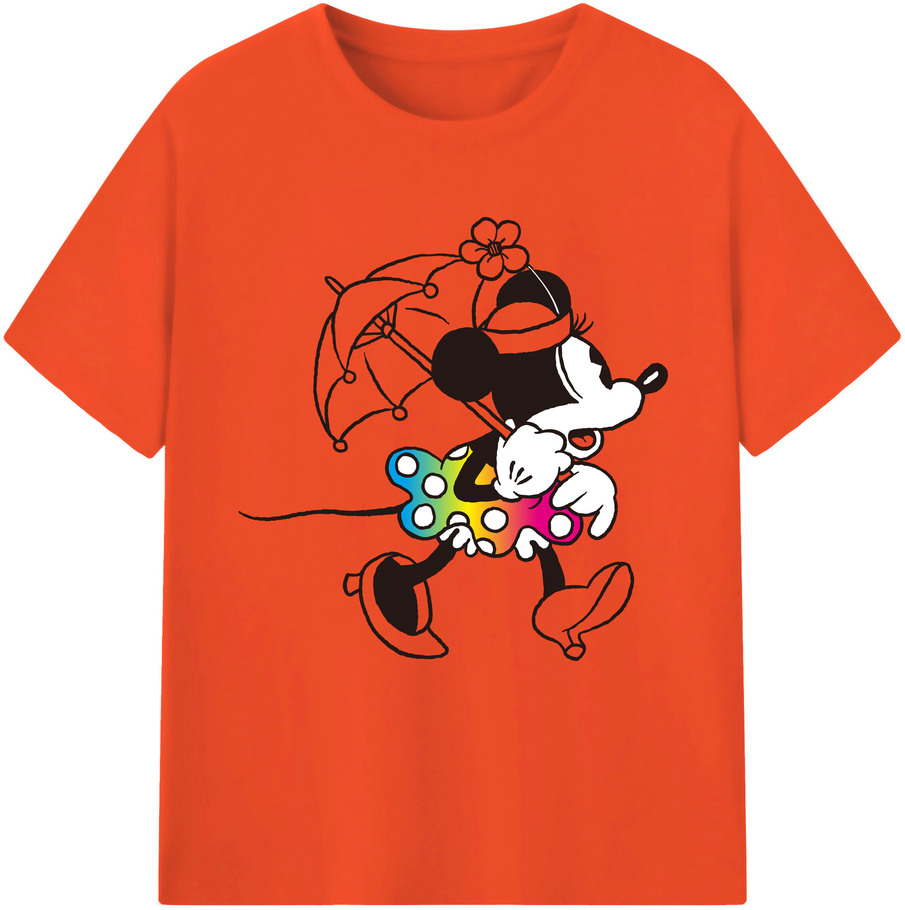 （画像用） ミッキーマウス Mickey Mouse 綿100％半袖Tシャツ（フロントプリント）