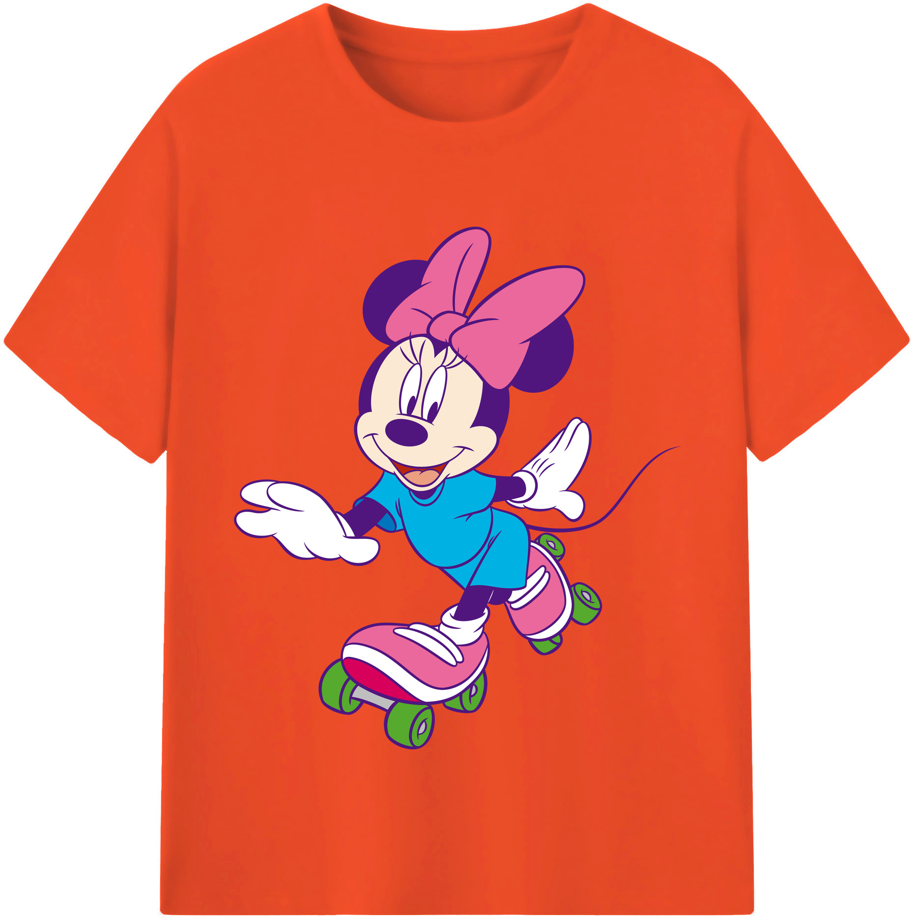 （画像用） ミッキーマウス Mickey Mouse 綿100％半袖Tシャツ（フロントプリント）