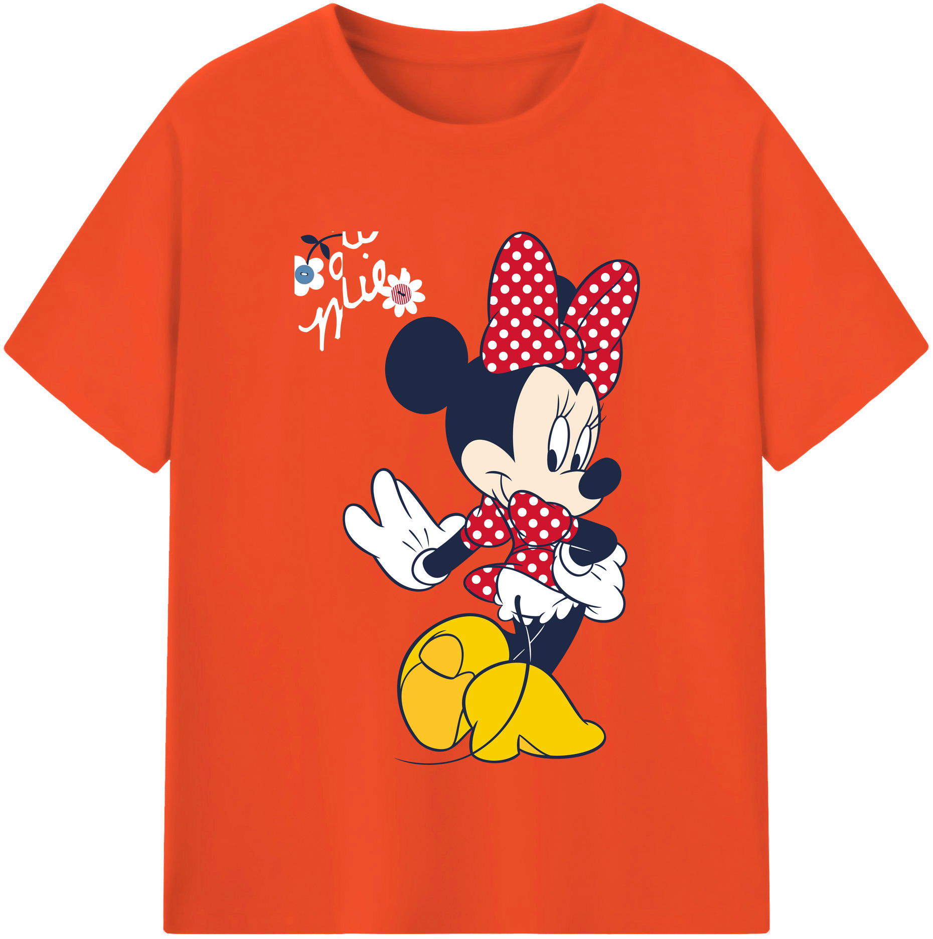 （画像用） ミッキーマウス Mickey Mouse 綿100％半袖Tシャツ（フロントプリント）