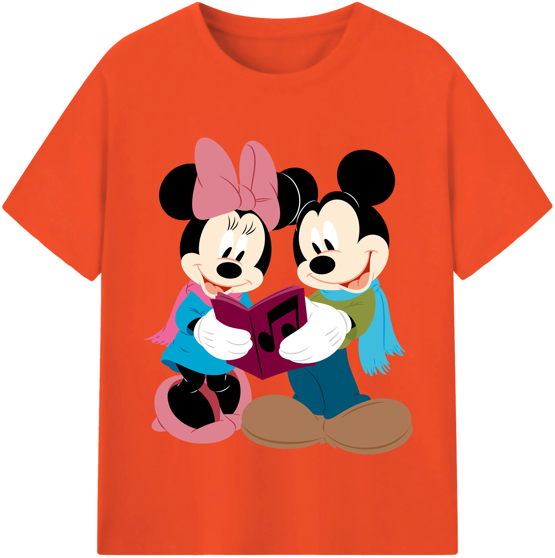 （画像用） ミッキーマウス Mickey Mouse 綿100％半袖Tシャツ（フロントプリント）