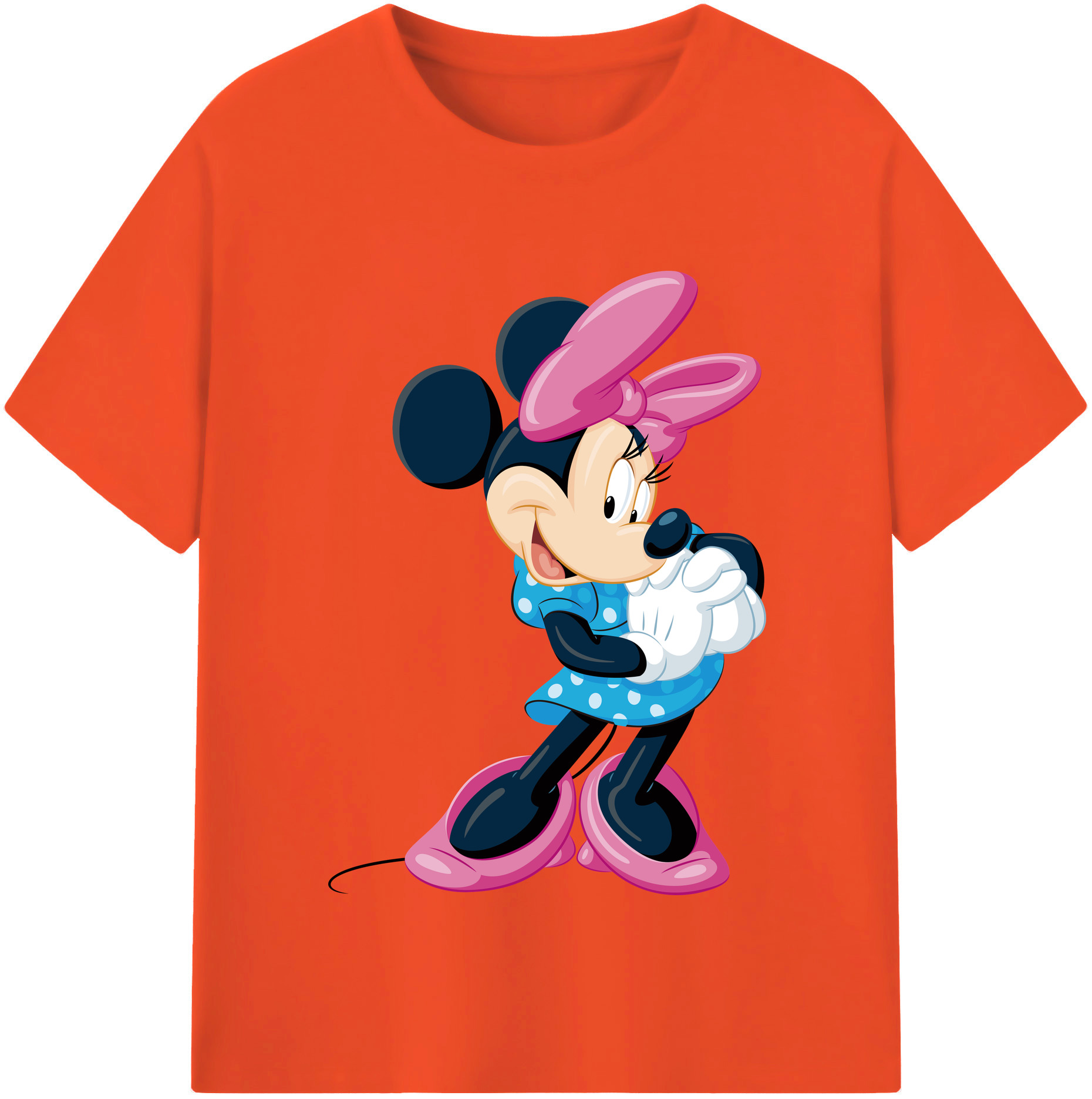 （画像用） ミッキーマウス Mickey Mouse 綿100％半袖Tシャツ（フロントプリント）