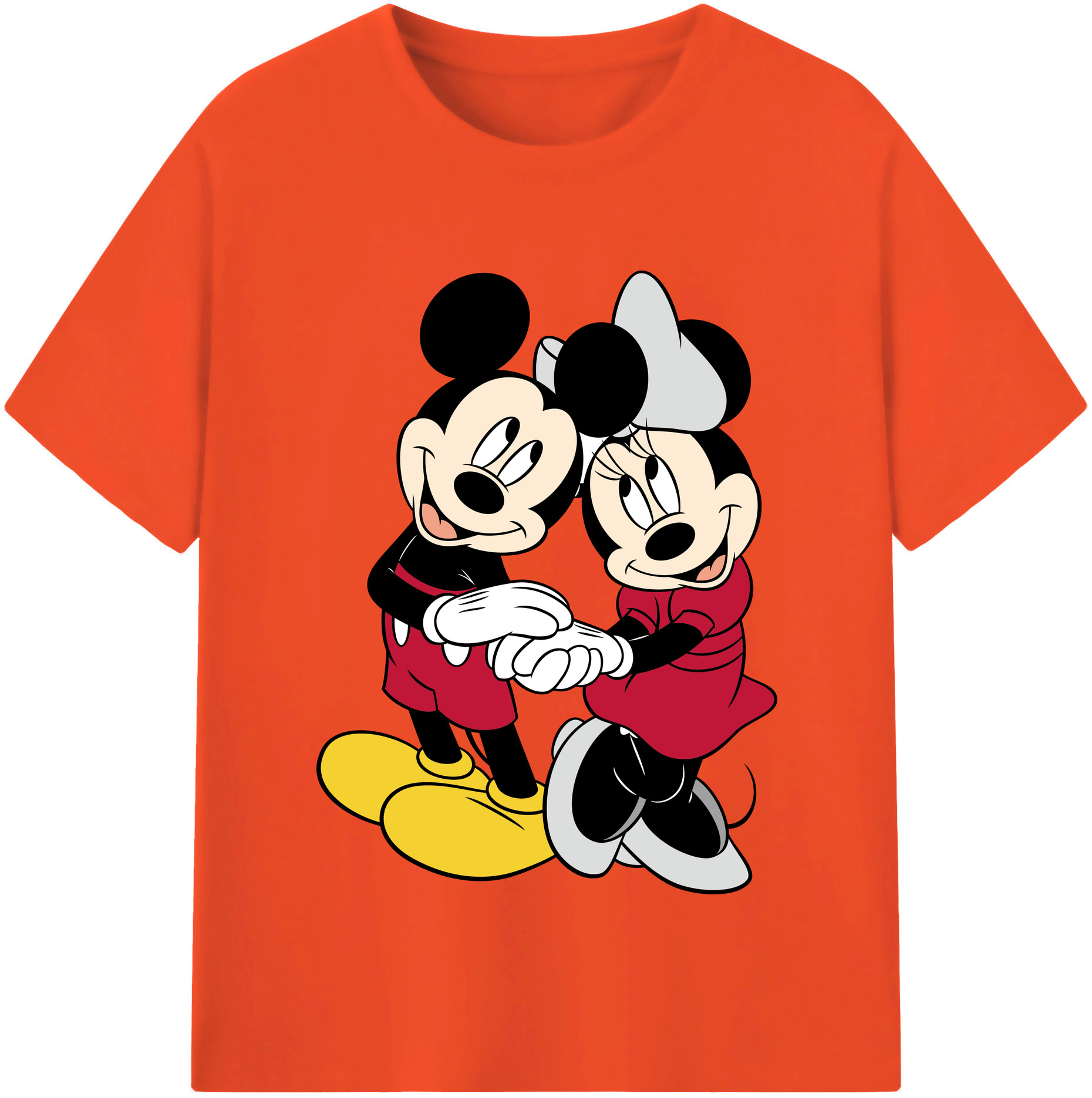 （画像用） ミッキーマウス Mickey Mouse 綿100％半袖Tシャツ（フロントプリント）