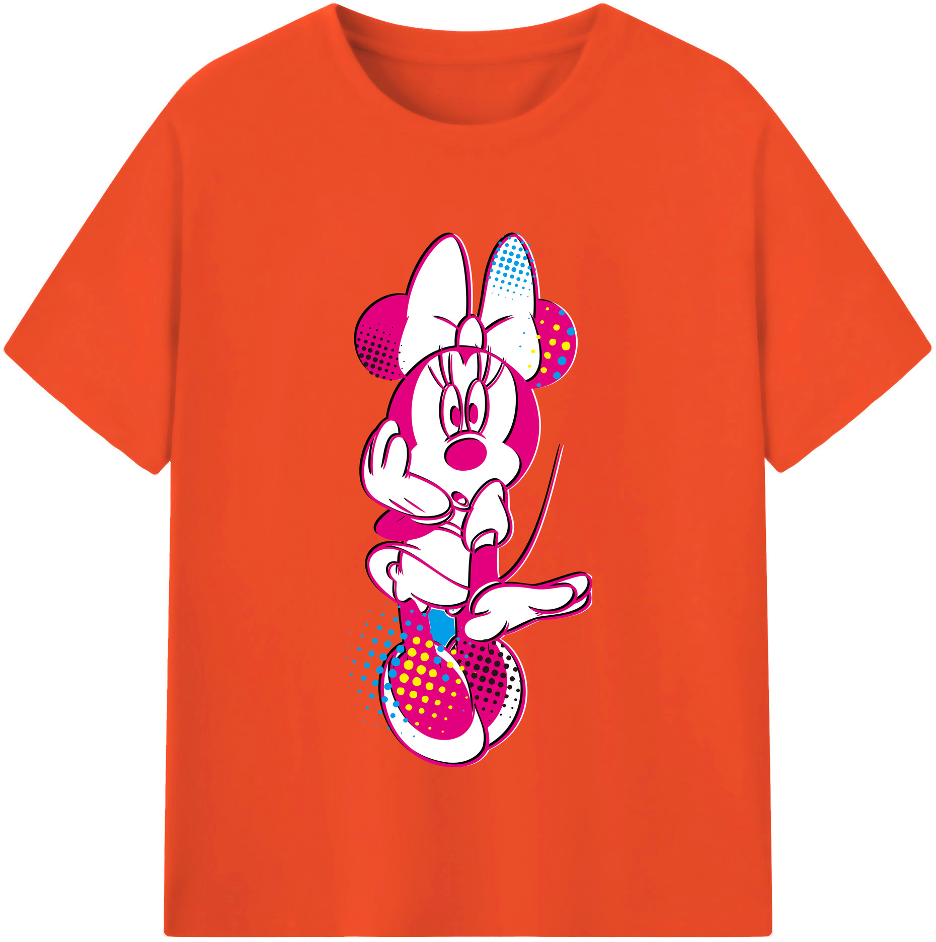 （画像用） ミッキーマウス Mickey Mouse 綿100％半袖Tシャツ（フロントプリント）