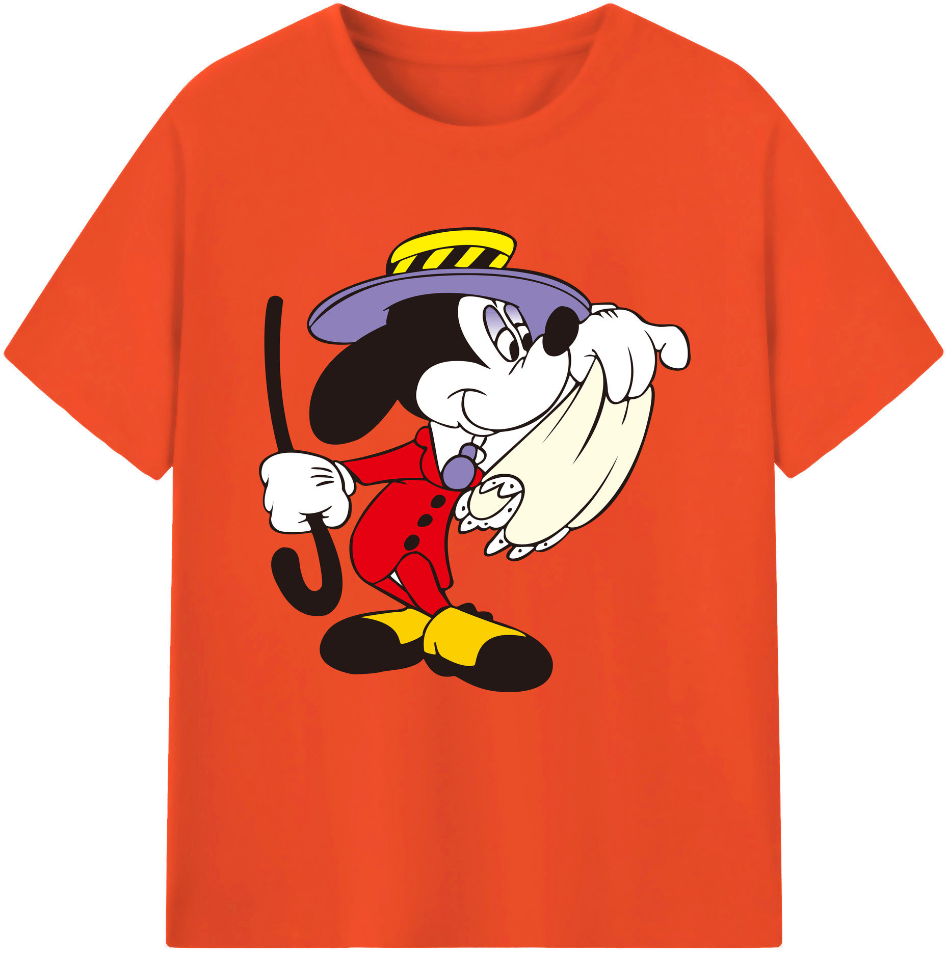 （画像用） ミッキーマウス Mickey Mouse 綿100％半袖Tシャツ（フロントプリント）