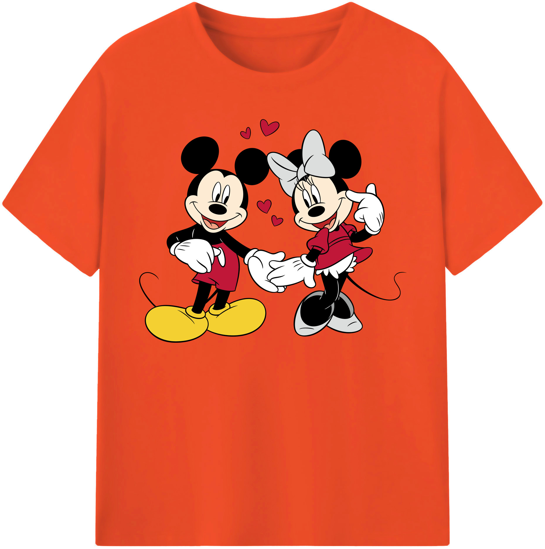 （画像用） ミッキーマウス Mickey Mouse 綿100％半袖Tシャツ（フロントプリント）