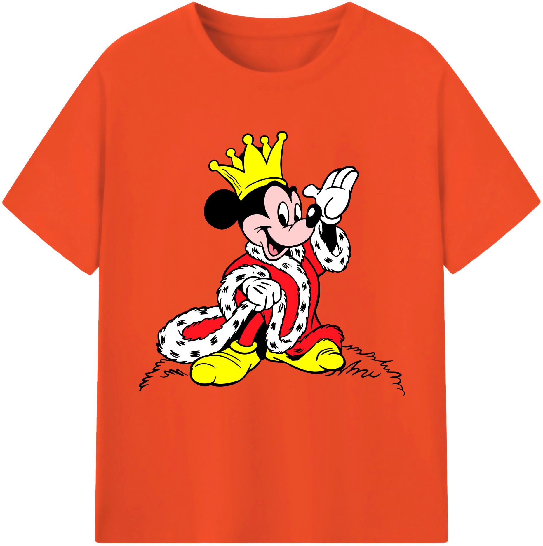 （画像用） ミッキーマウス Mickey Mouse 綿100％半袖Tシャツ（フロントプリント）