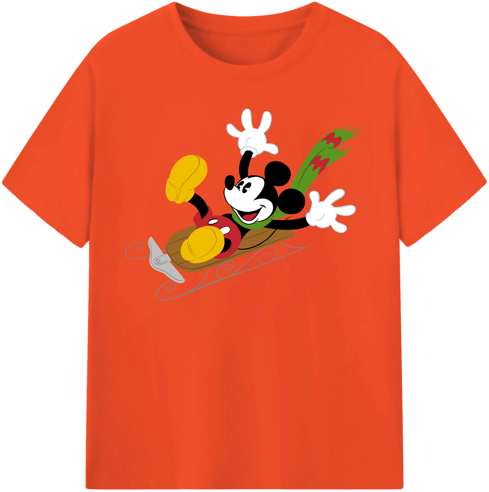 （画像用） ミッキーマウス Mickey Mouse 綿100％半袖Tシャツ（フロントプリント）