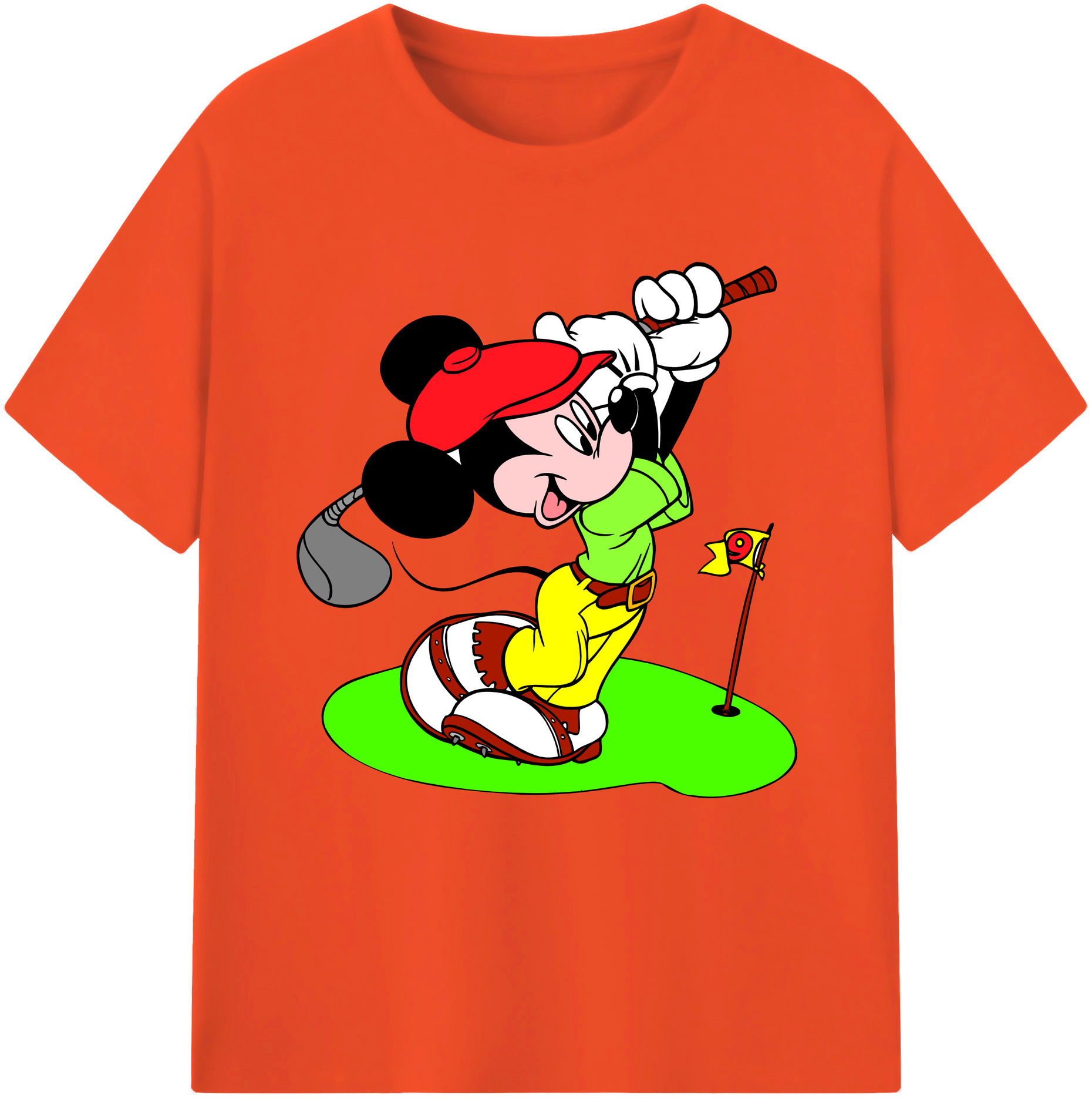 （画像用） ミッキーマウス Mickey Mouse 綿100％半袖Tシャツ（フロントプリント）