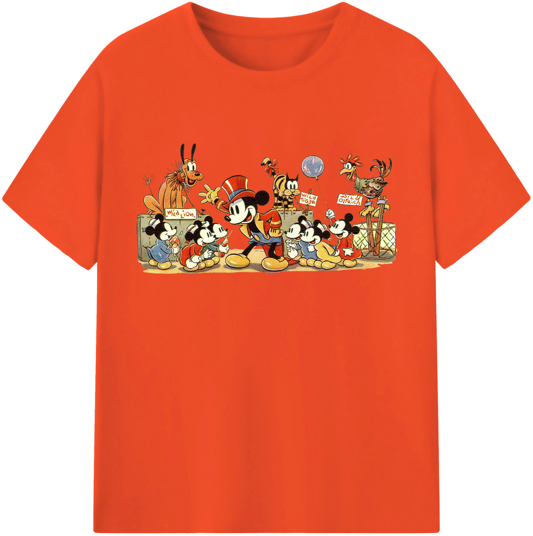 （画像用） ミッキーマウス Mickey Mouse 綿100％半袖Tシャツ（フロントプリント）