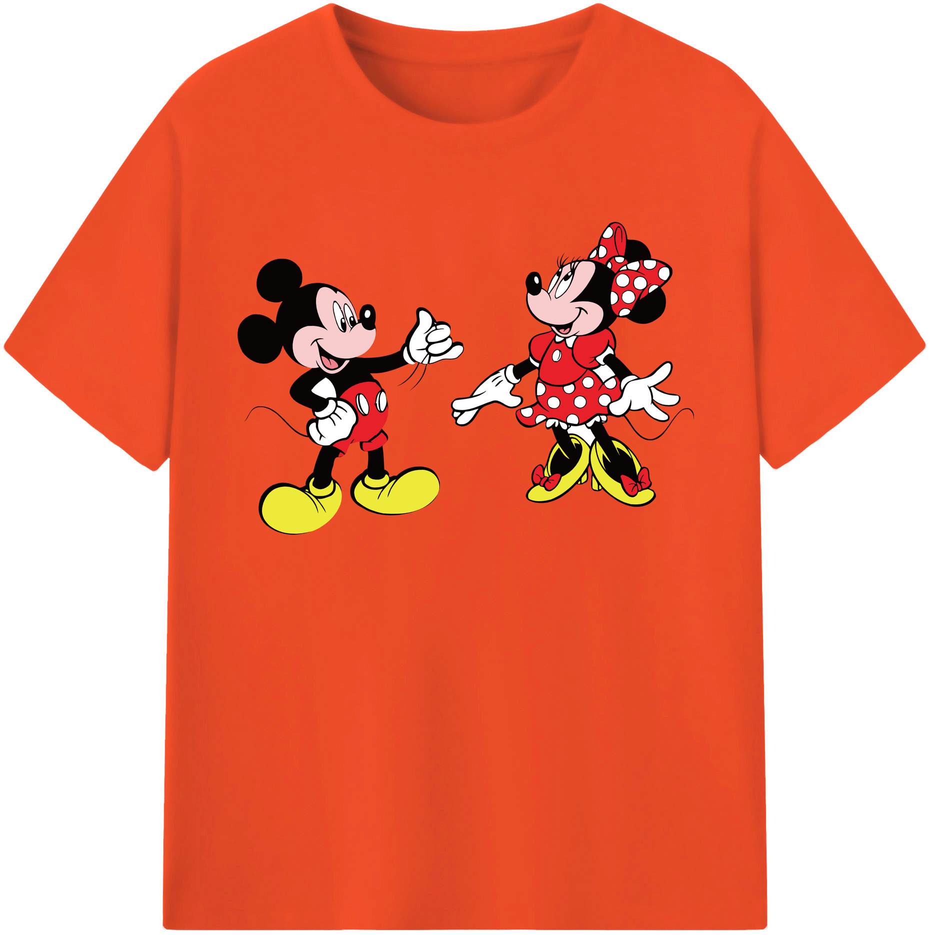 （画像用） ミッキーマウス Mickey Mouse 綿100％半袖Tシャツ（フロントプリント）