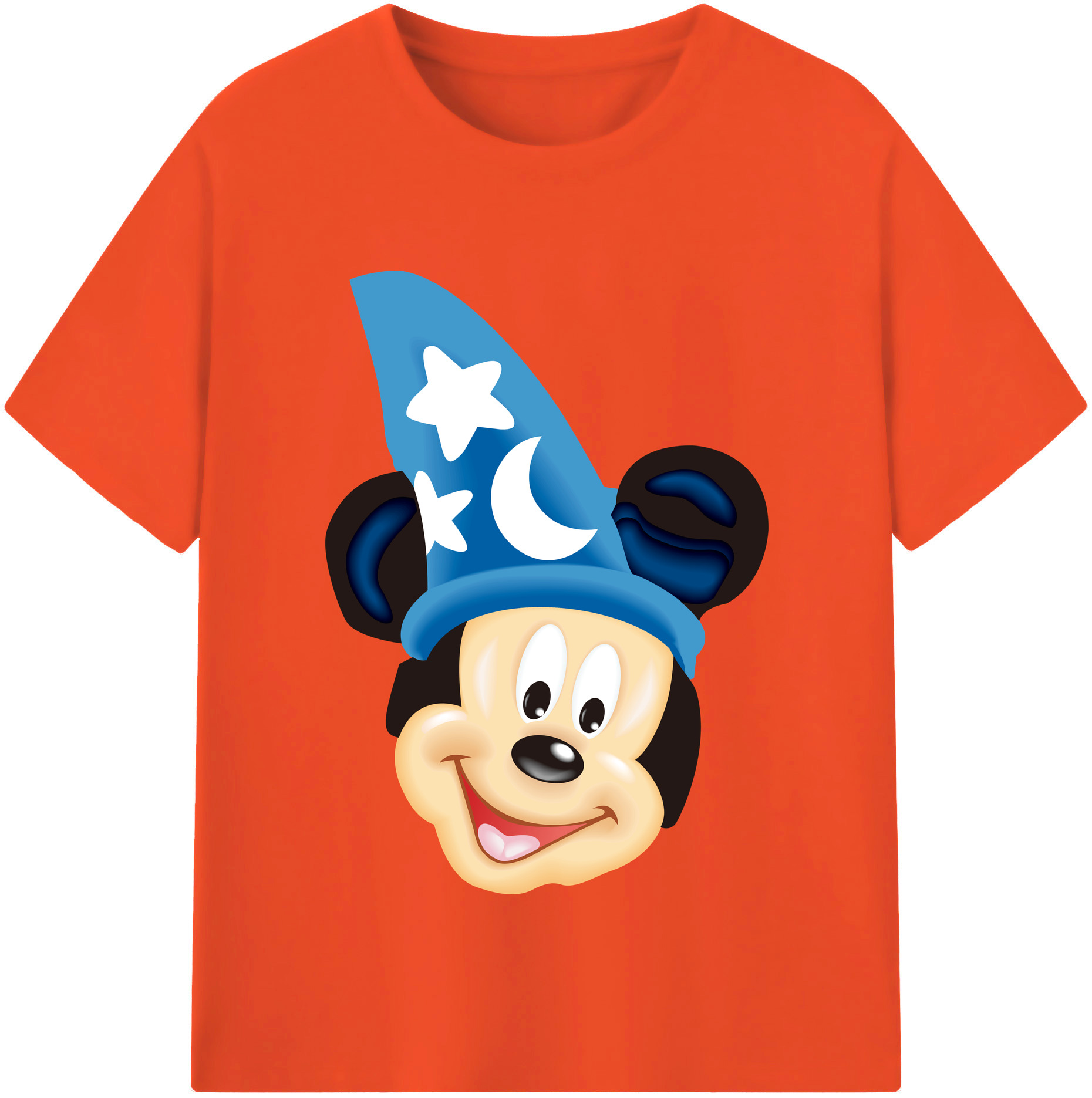 （画像用） ミッキーマウス Mickey Mouse 綿100％半袖Tシャツ（フロントプリント）