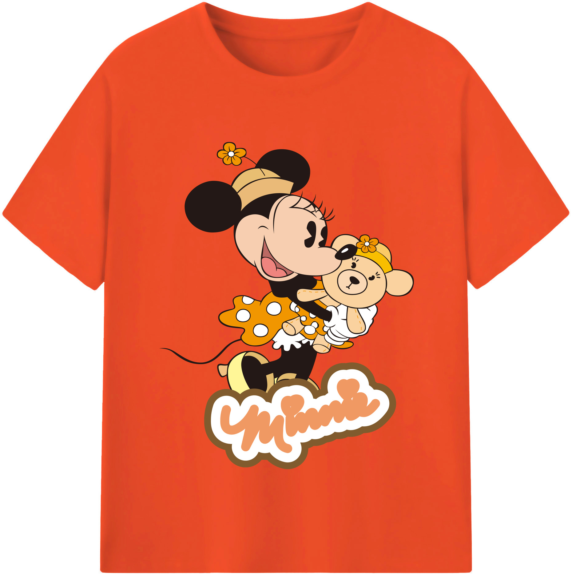 （画像用） ミッキーマウス Mickey Mouse 綿100％半袖Tシャツ（フロントプリント）