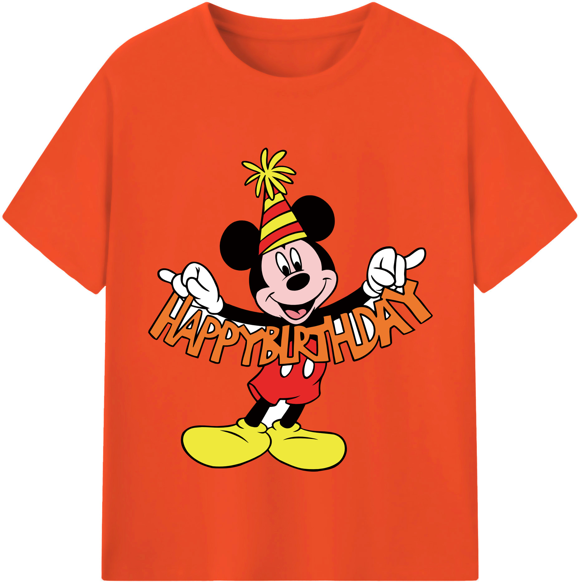 （画像用） ミッキーマウス Mickey Mouse 綿100％半袖Tシャツ（フロントプリント）