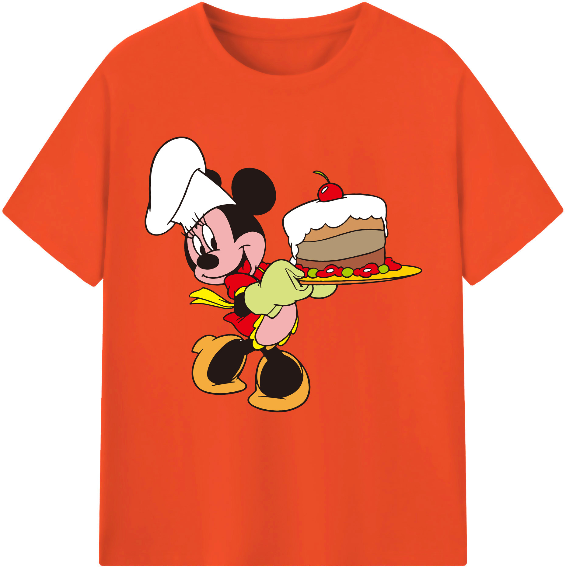 （画像用） ミッキーマウス Mickey Mouse 綿100％半袖Tシャツ（フロントプリント）