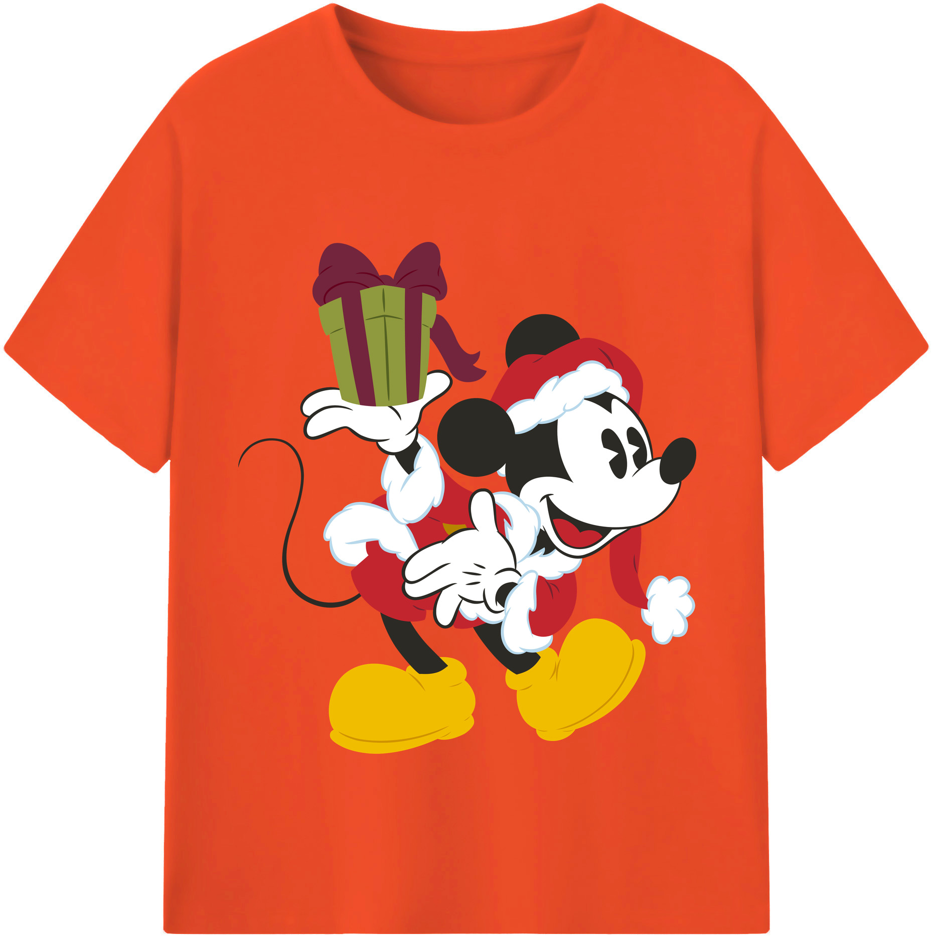 （画像用） ミッキーマウス Mickey Mouse 綿100％半袖Tシャツ（フロントプリント）