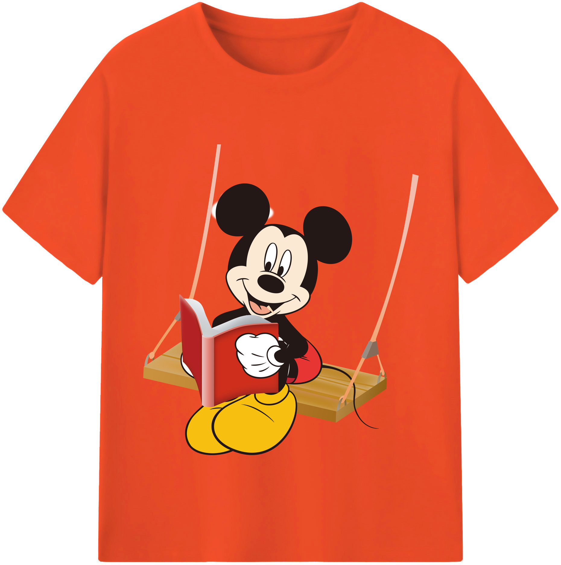 （画像用） ミッキーマウス Mickey Mouse 綿100％半袖Tシャツ（フロントプリント）