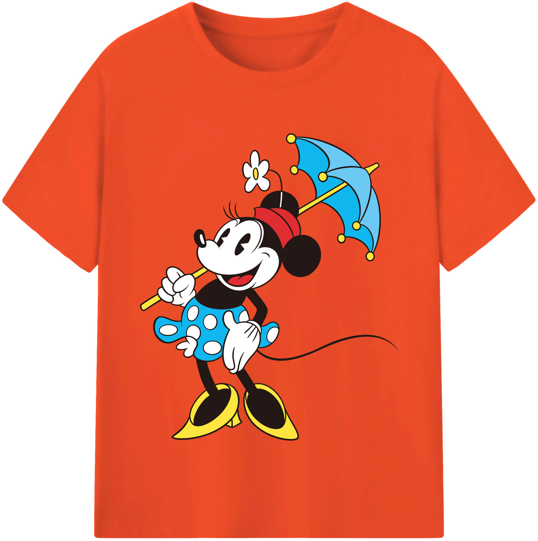 （画像用） ミッキーマウス Mickey Mouse 綿100％半袖Tシャツ（フロントプリント）